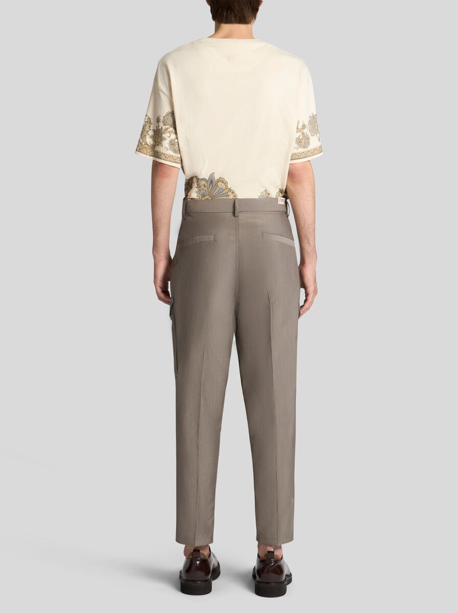 WOOL-BLEND CARGO TROUSERS - 4