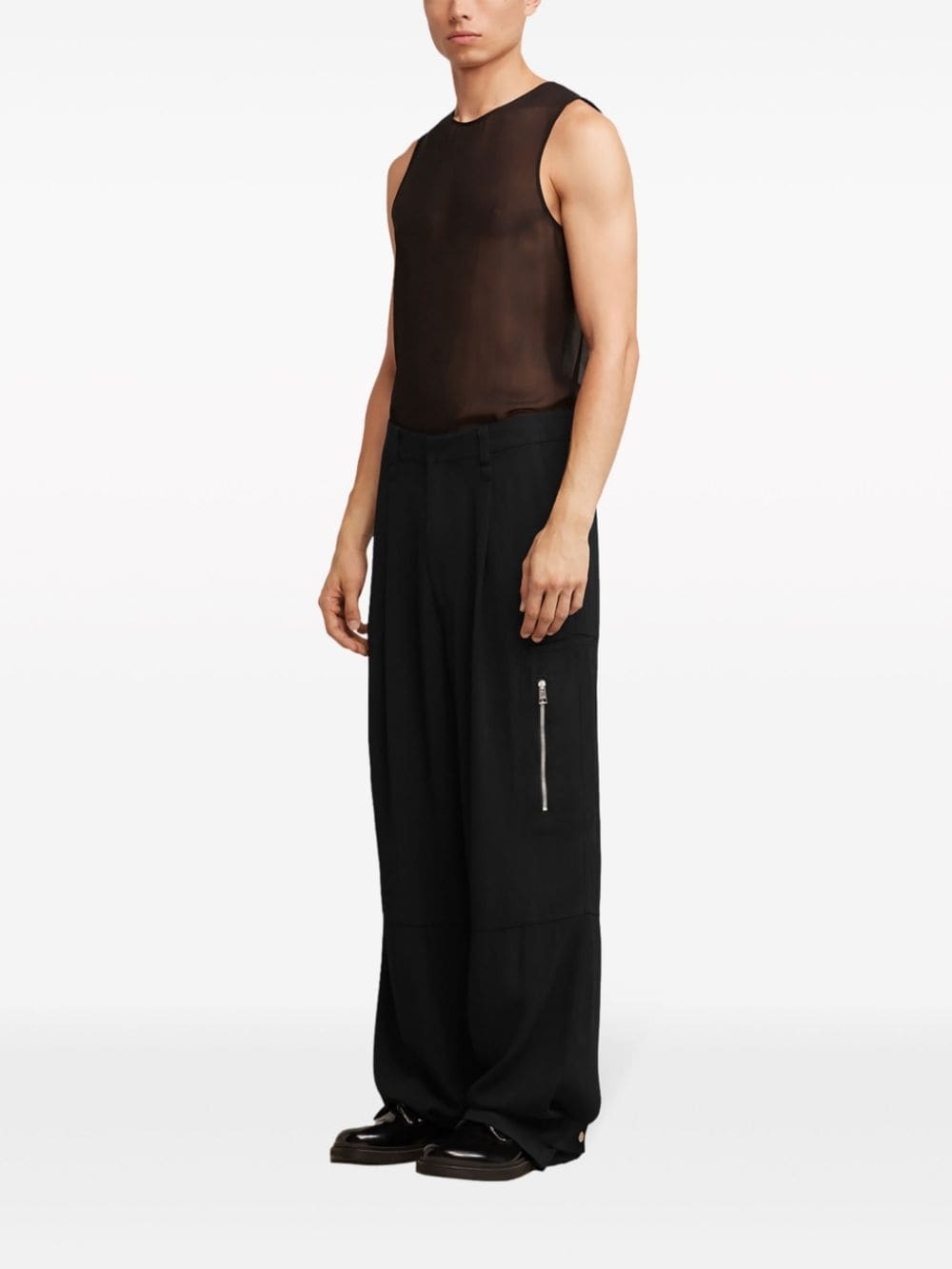 tailored wide-leg trousers - 3