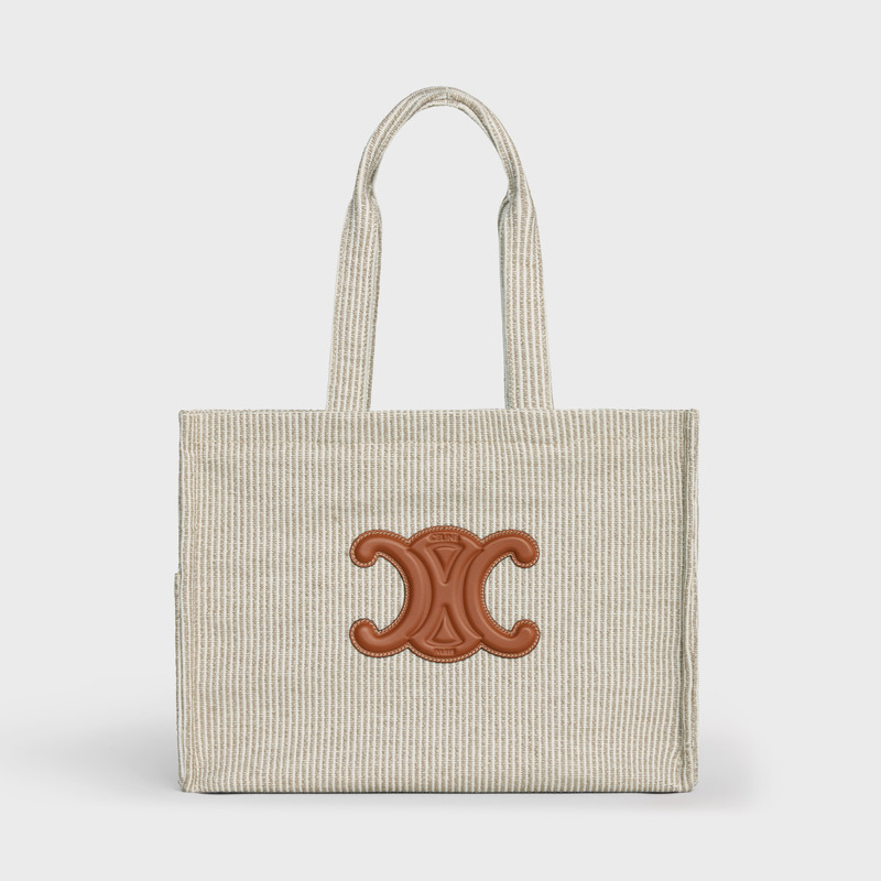 Large Cabas Thais in STRIPED TEXTILE 5