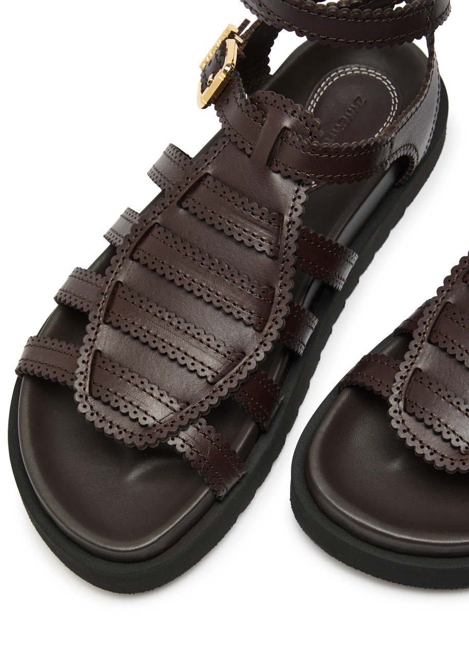 Zimmermann Goldie Gladiator Leather Sandals - 3