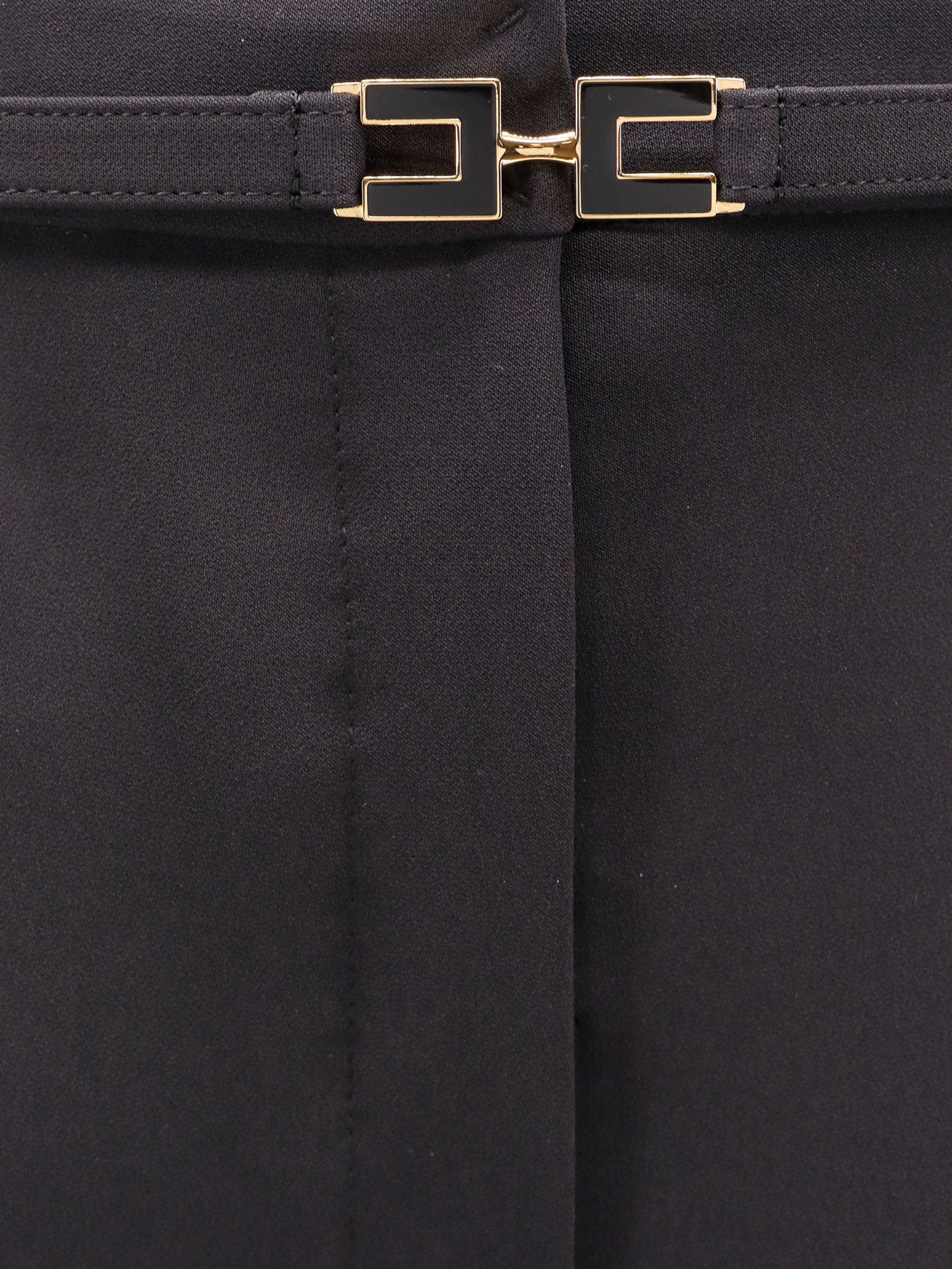 ELISABETTA FRANCHI - Elisabetta Franchi Tuxedo Trouser With Belt And Enamelled Detail - 3