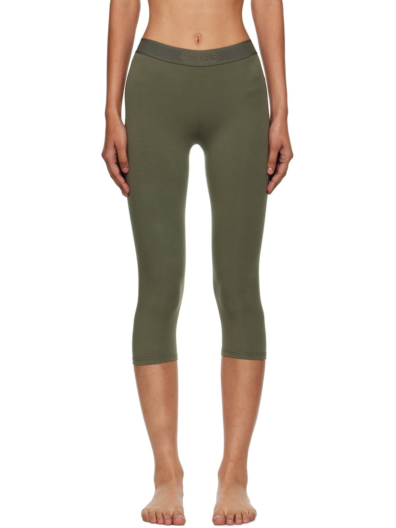 Khaki Modal Yoga Leggings 1