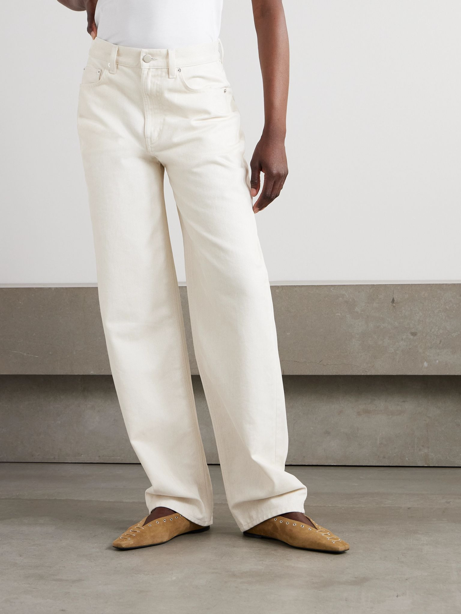 Asmar high-rise straight-leg jeans Cream - 3