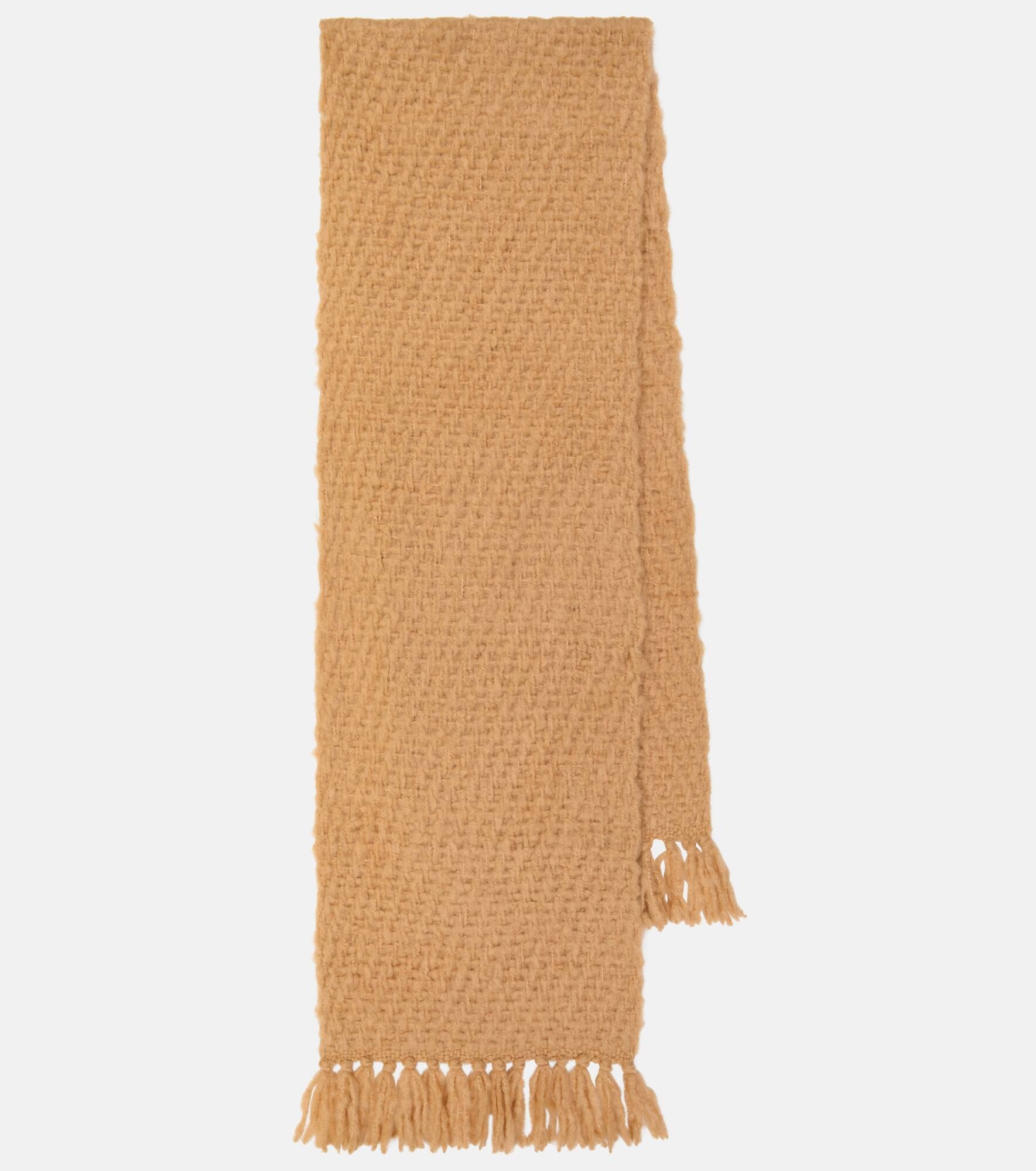 Fringed cashmere and silk scarf - 1