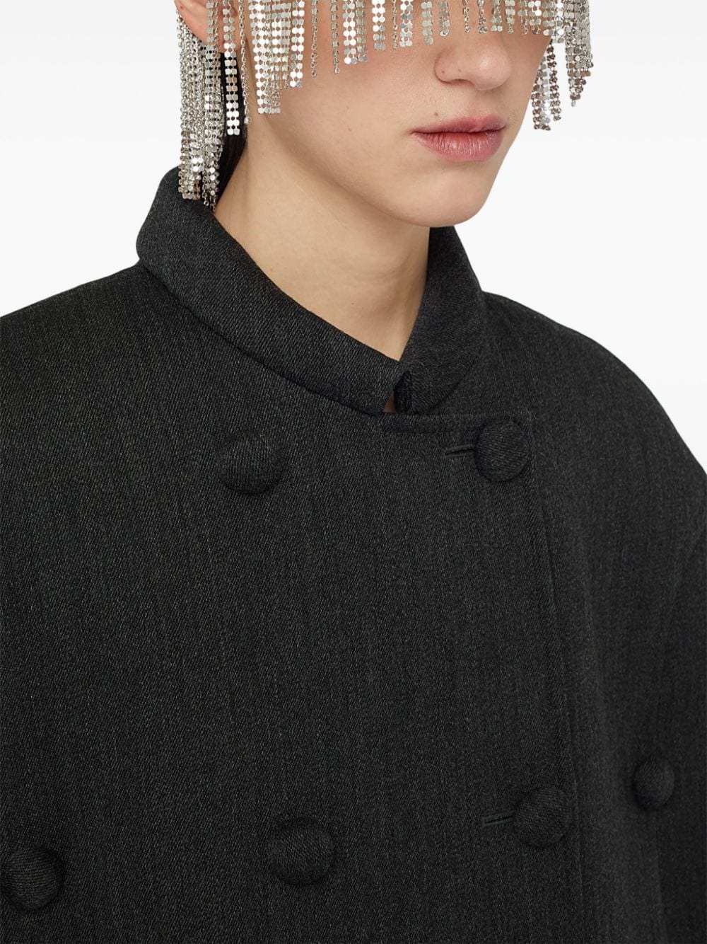 wool-blend cape - 5
