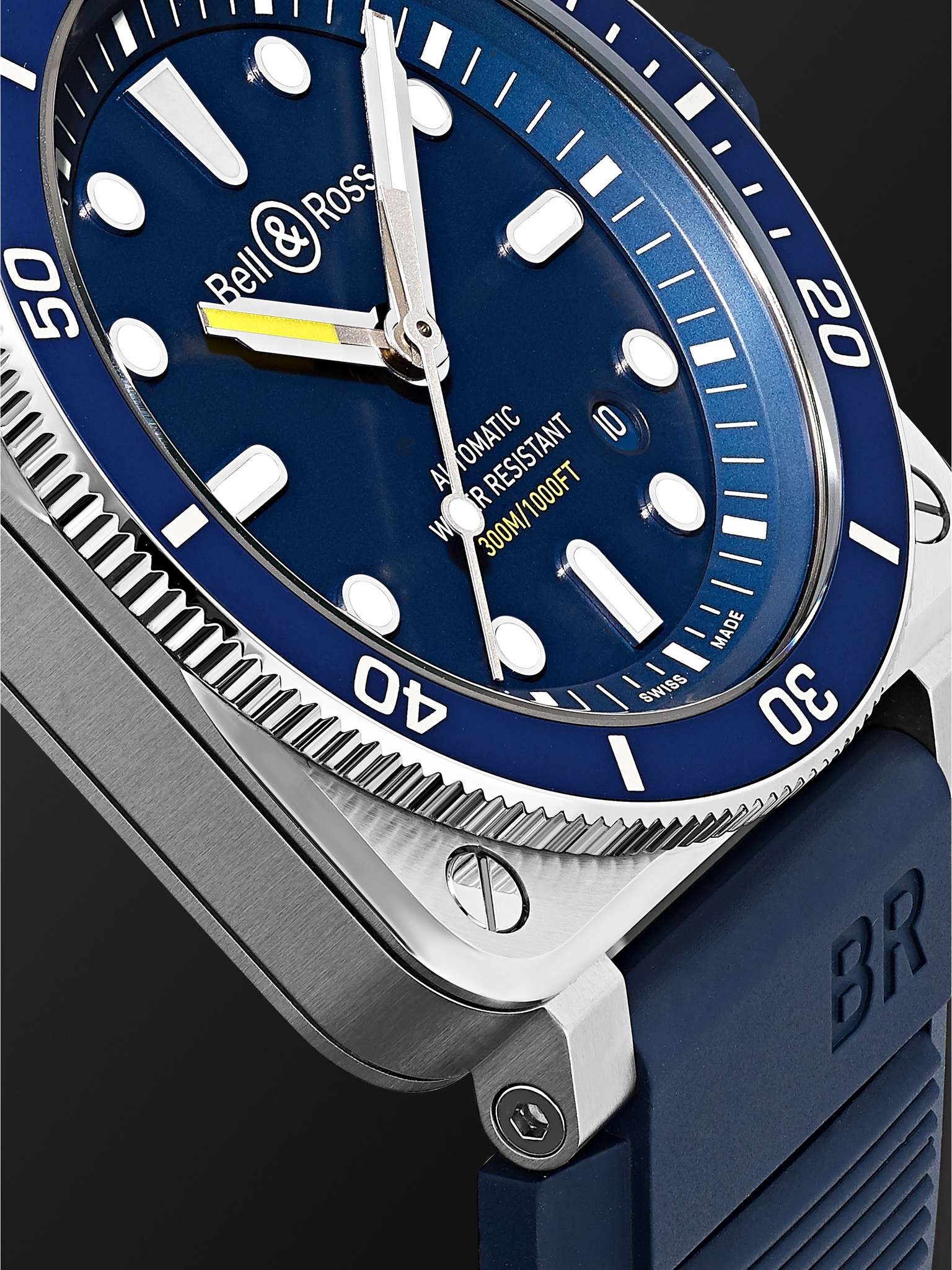 BR 03-92 Diver Blue Automatic 42mm Stainless Steel and Rubber Watch, Ref. No. BR0392-D-BU-ST/SRB - 3