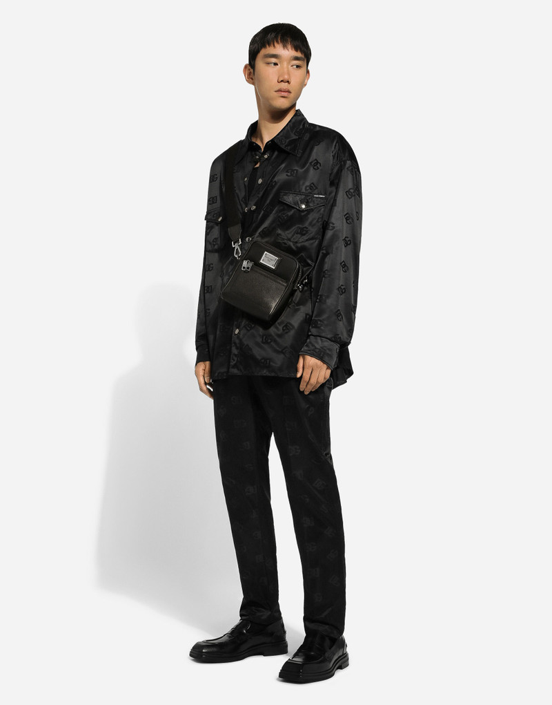 Dolce & Gabbana Grainy calfskin and nylon crossbody bag outlook