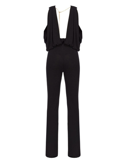 PINKO chain draped-bodice jumpsuit outlook
