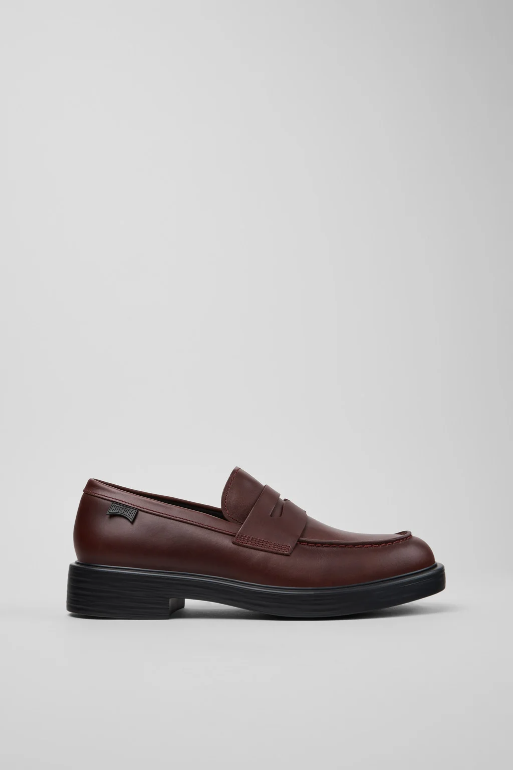 Dean Burgundy Leather Moccasins for Men. - 1