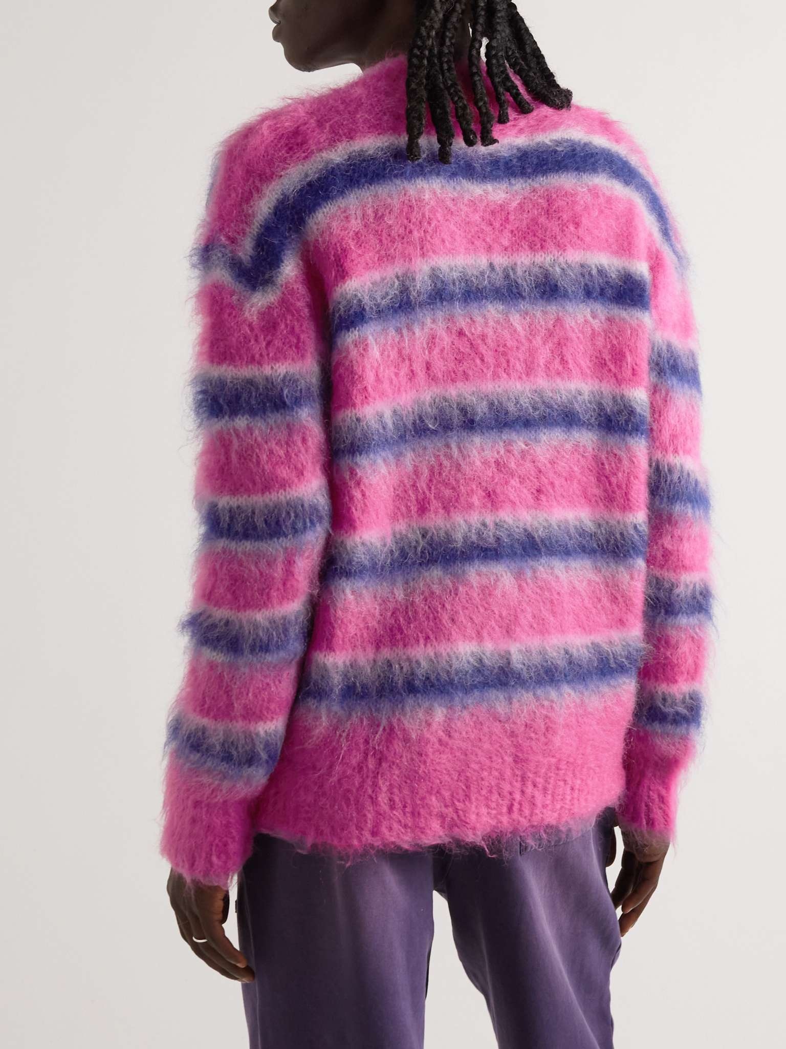 Striped Mohair-Blend Sweater - 4