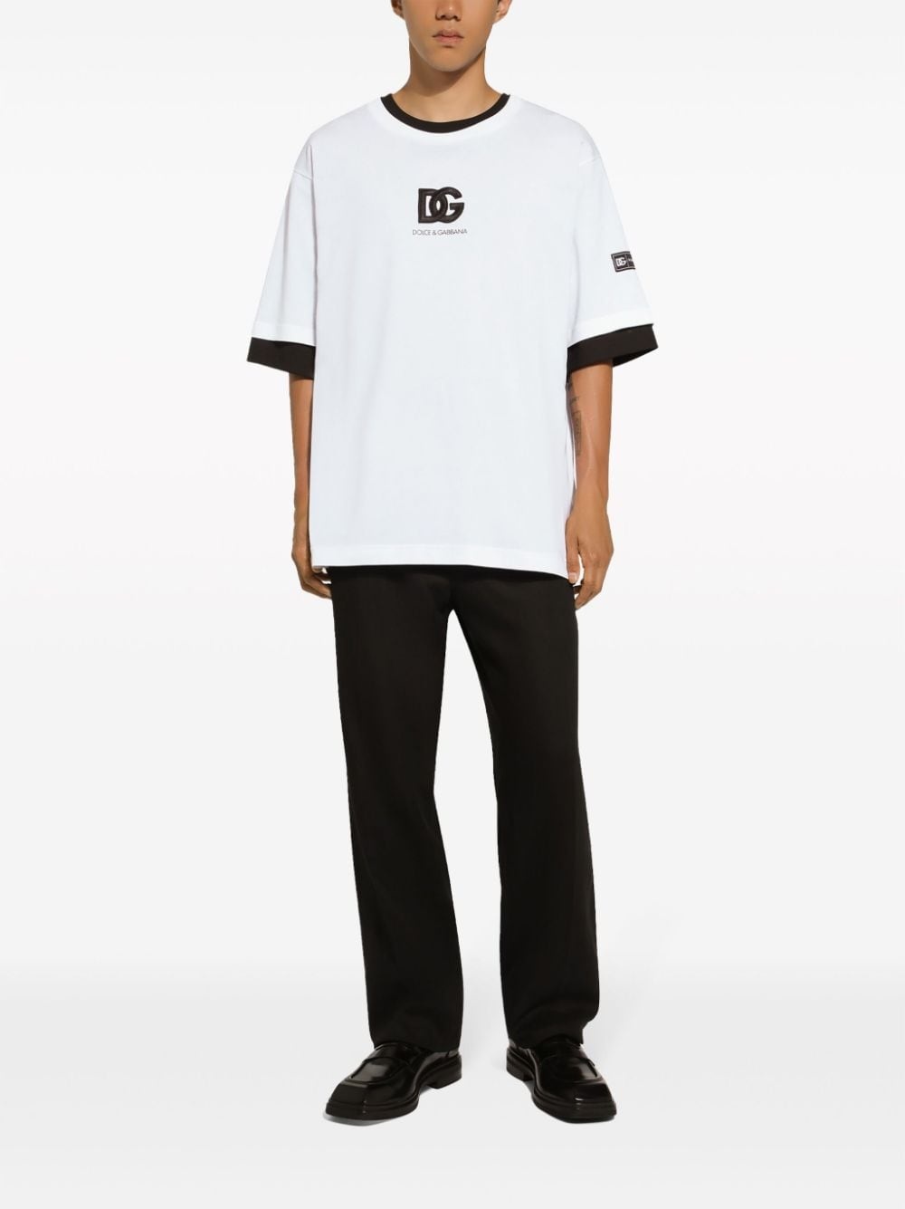 logo-appliqué cotton T-shirt - 3