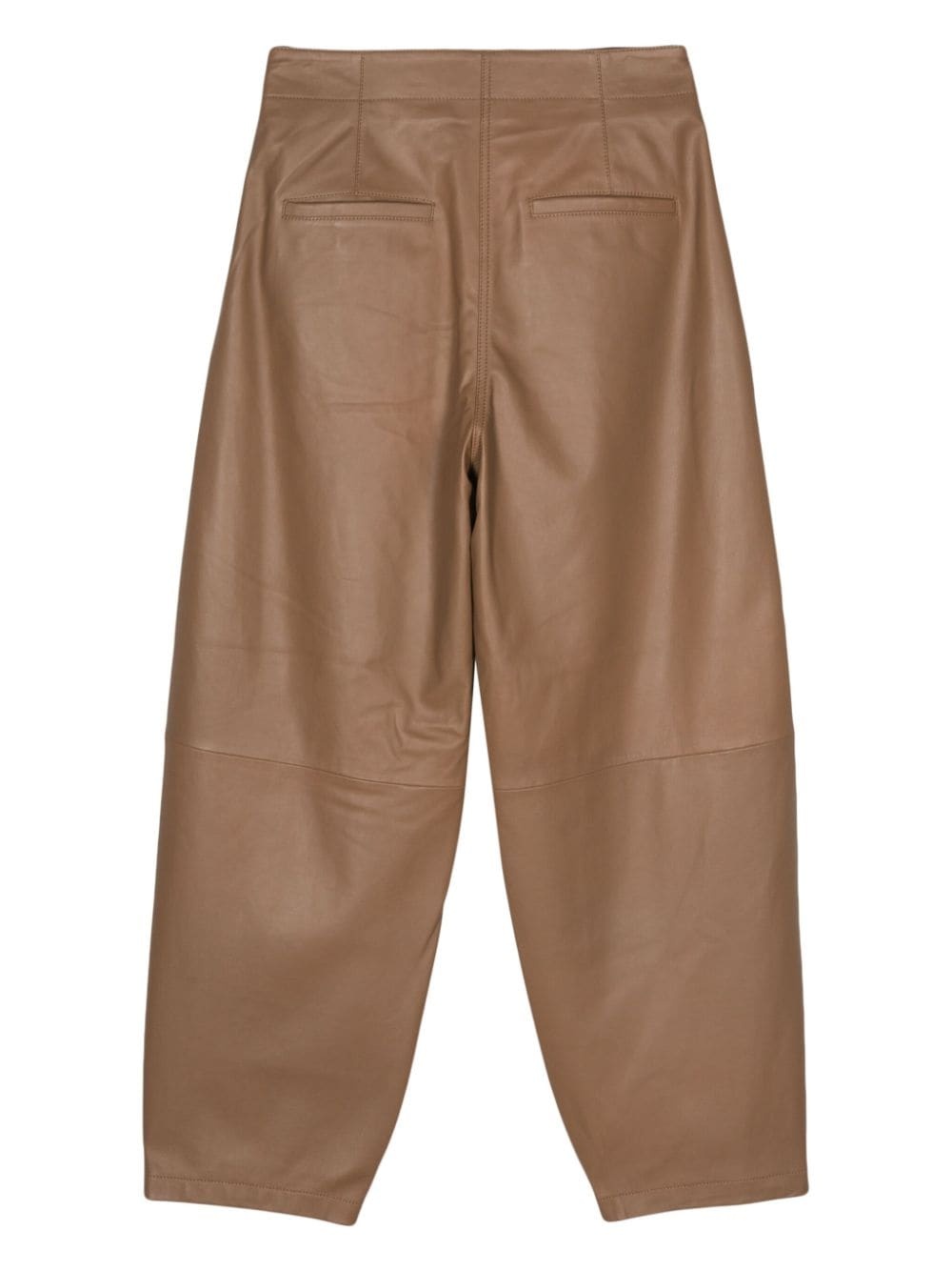 leather tapered trousers - 2