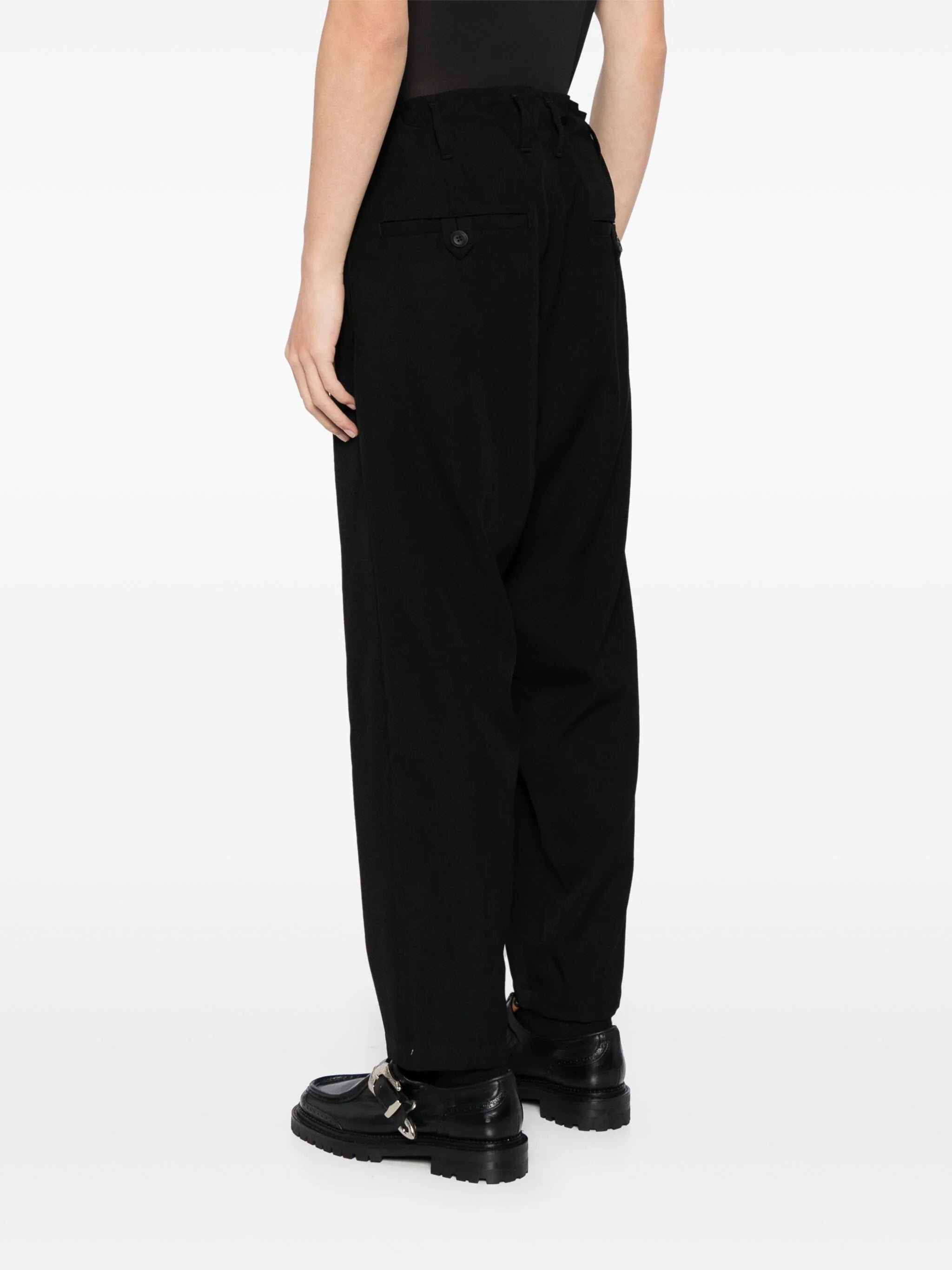 WOOL TAPERED TROUSERS - 4