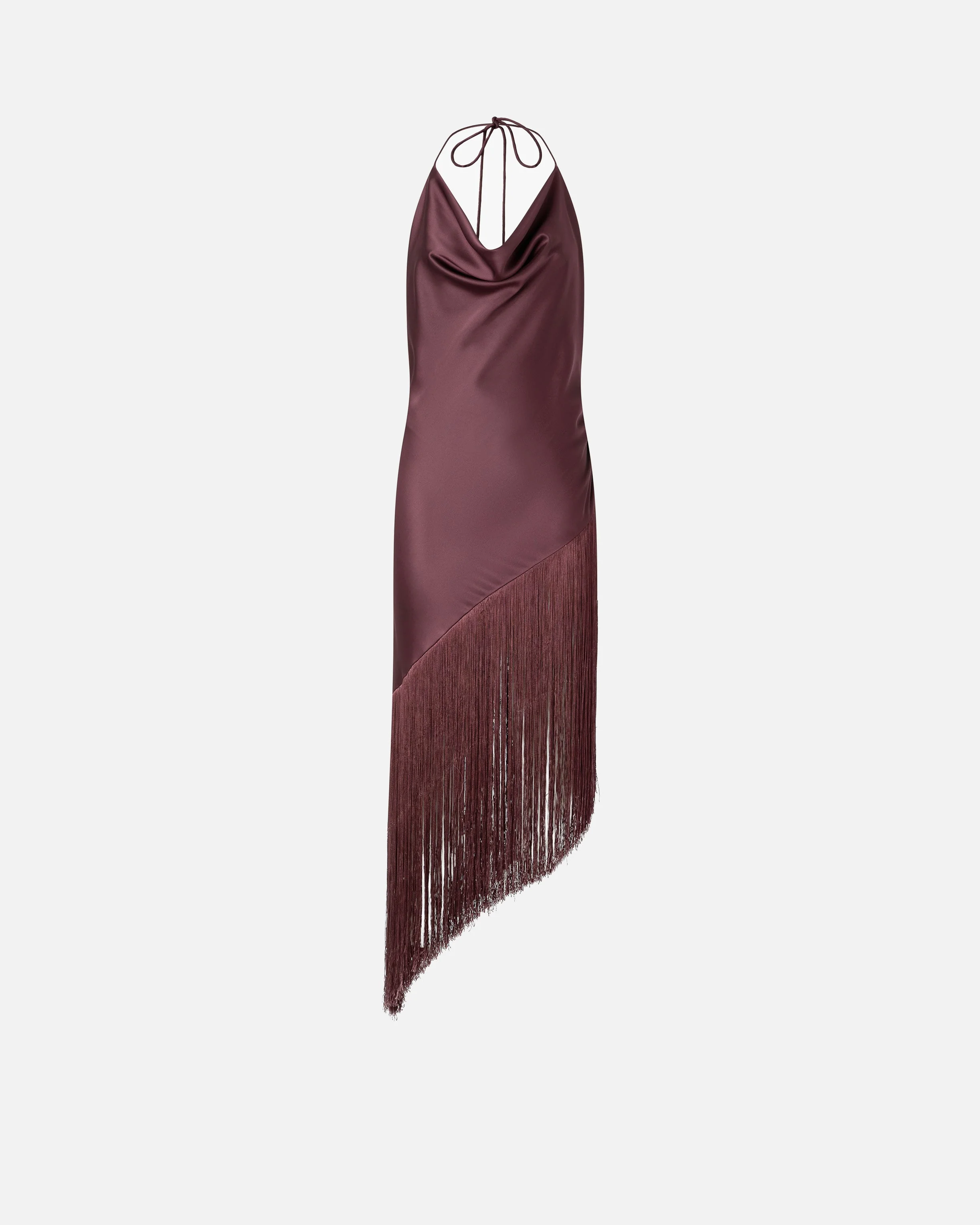 ASYMMETRICAL TOP IN SATIN WITH FRINGES - 1
