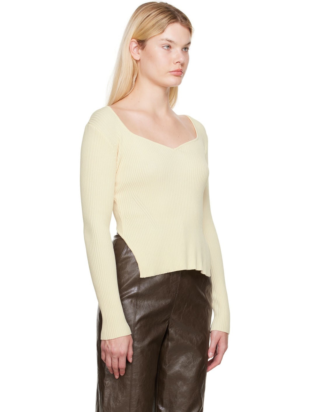 Off-White V-Neck Sweater - 2