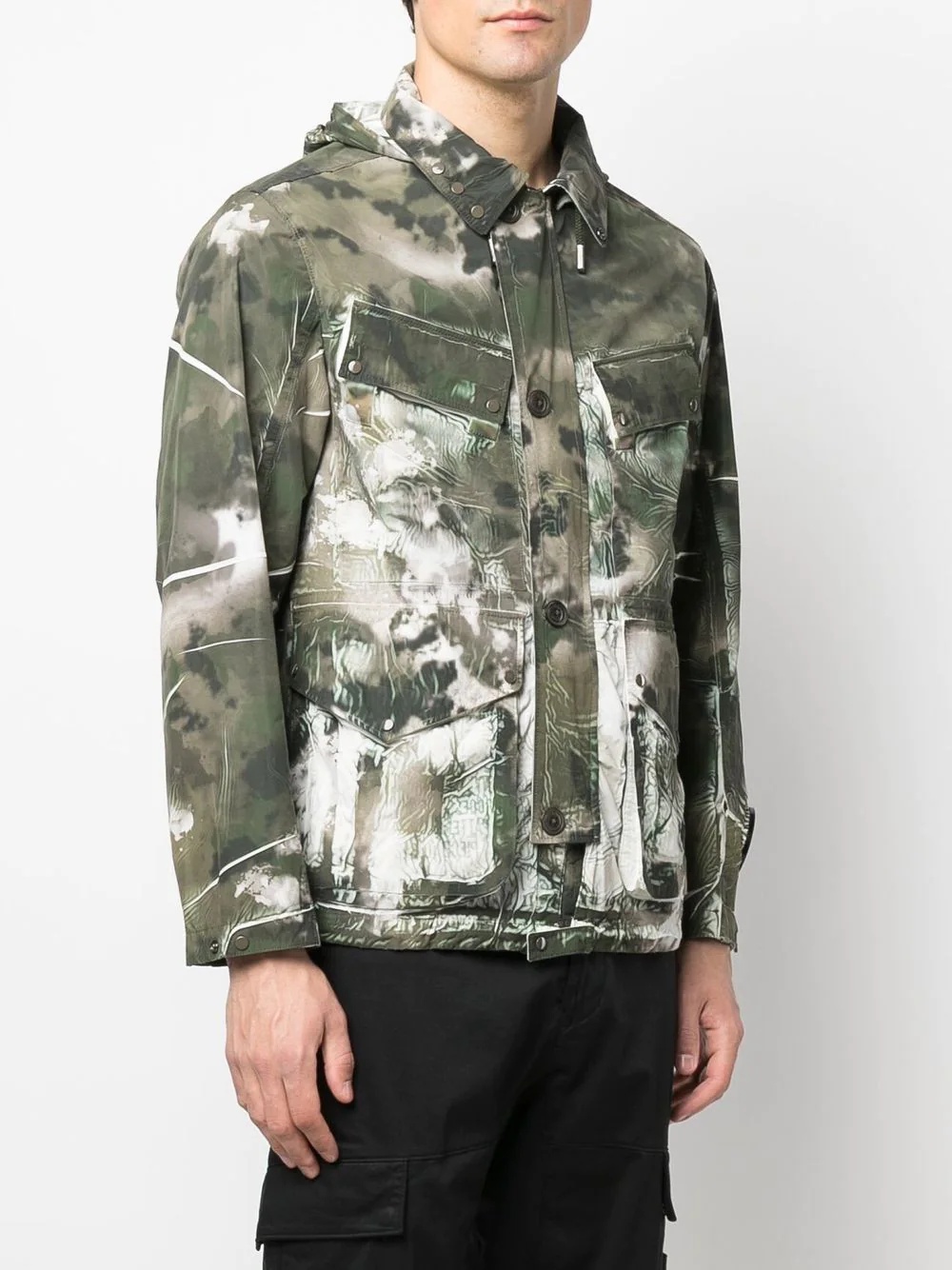 lightweight abstract-print jacket - 3