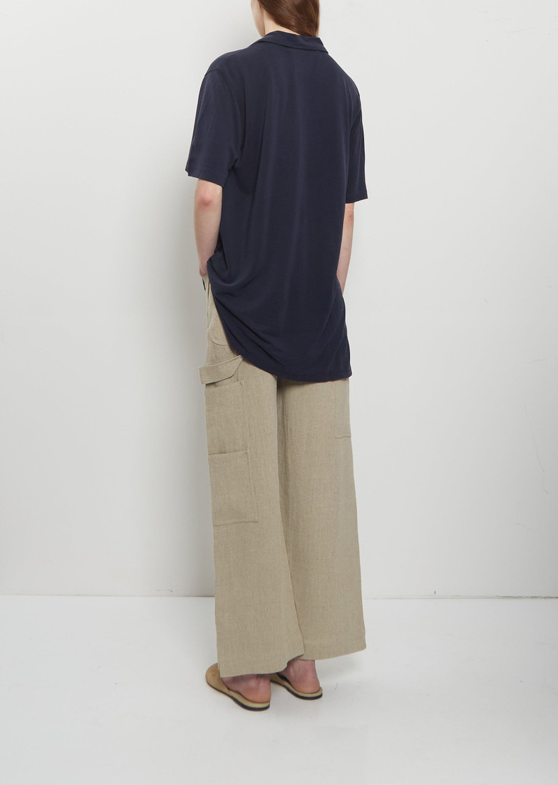 META CAMPANIA COLLECTIVE Vic Silk Jersey Polo Shirt outlook