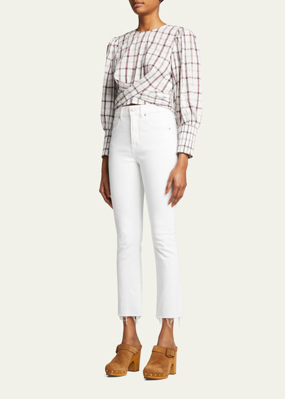 VERONICA BEARD Carly Kick Flare Jeans with Raw Hem outlook