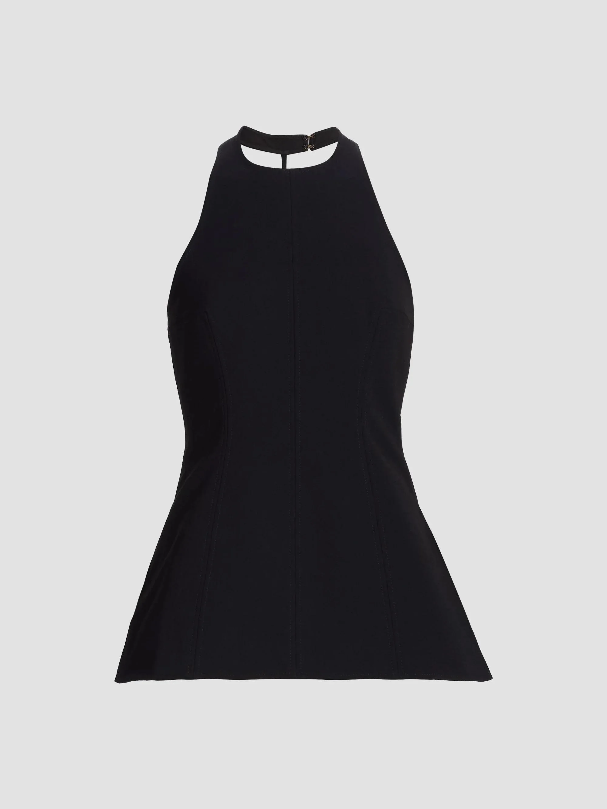 Women's Hawick Fit-And-Flare Halterneck Top - Black - 1