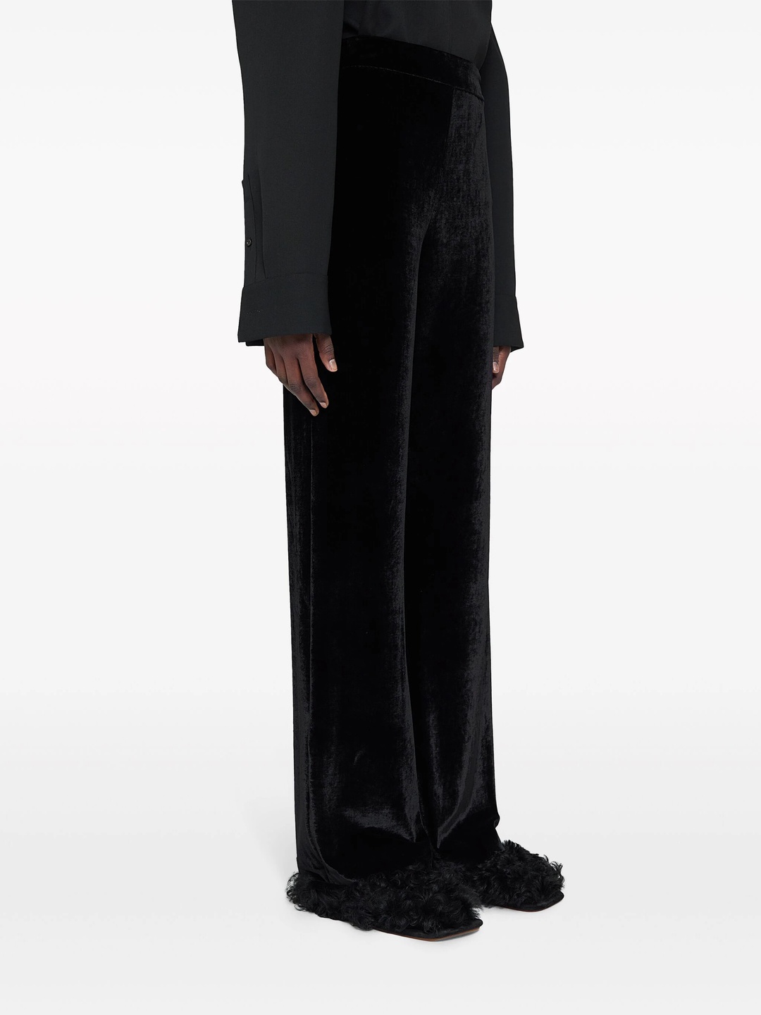 Washed Velvet Jersey Pants - 3