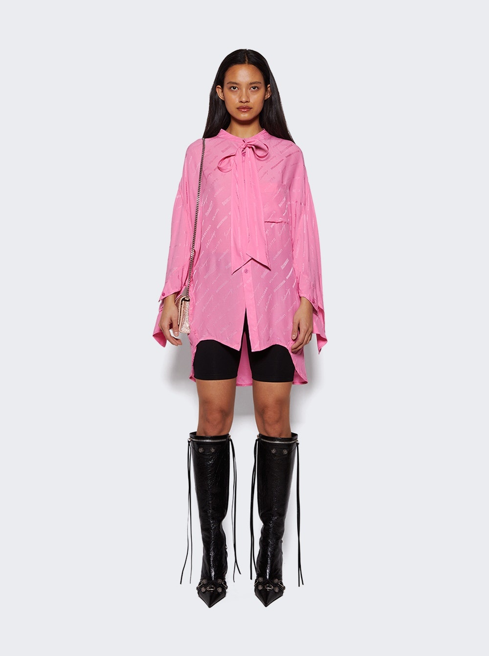 Logomania Allover Jacquard Shirt Pink - 2