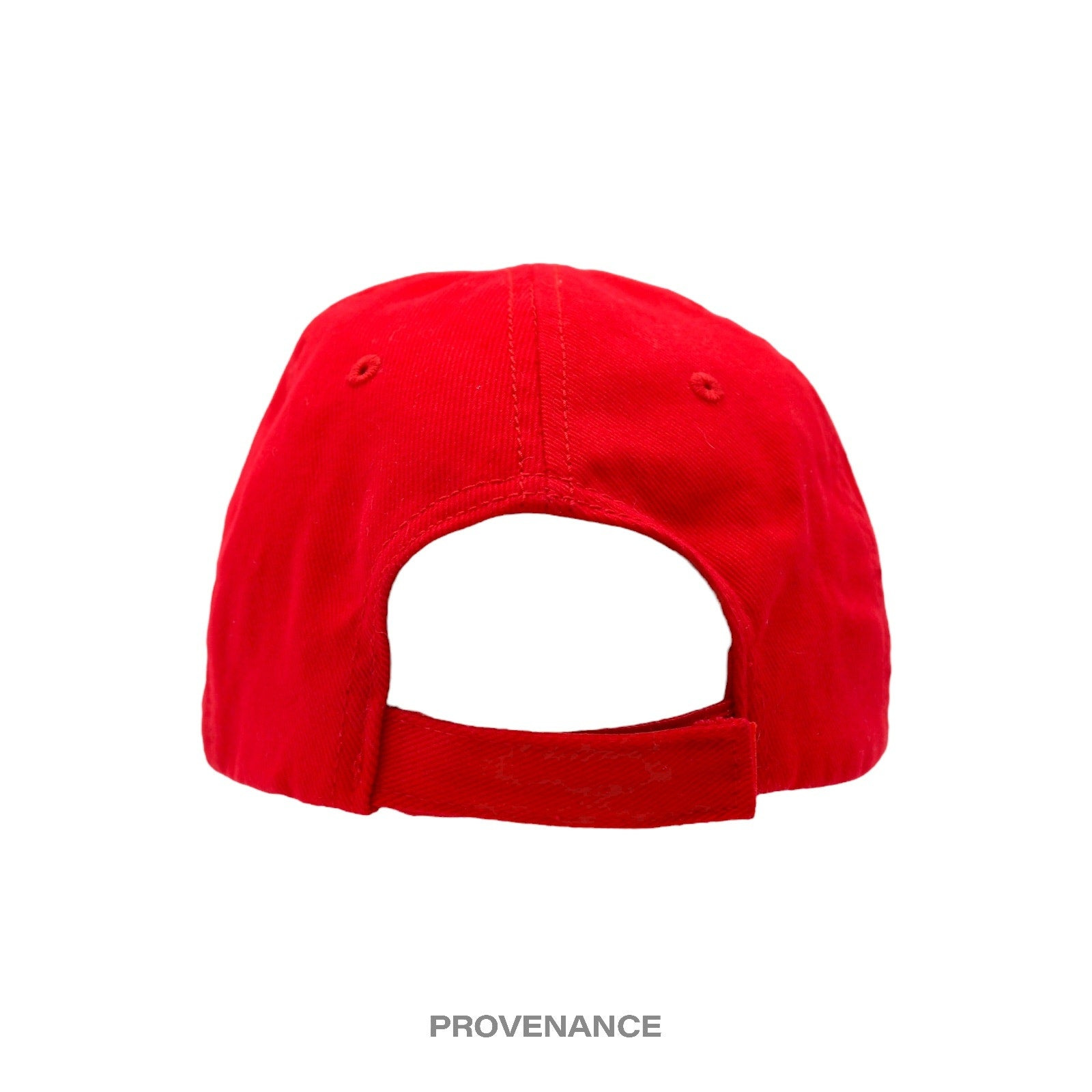 Balenciaga BB Logo Mode Embroidered Cap Hat - Red - 6