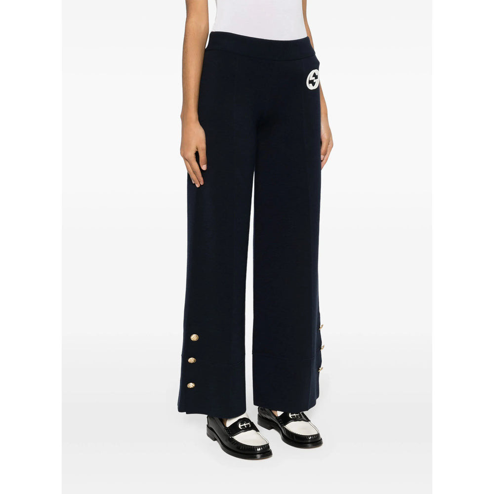 Gucci Blue Trousers - Palazzo Pants Women - 4