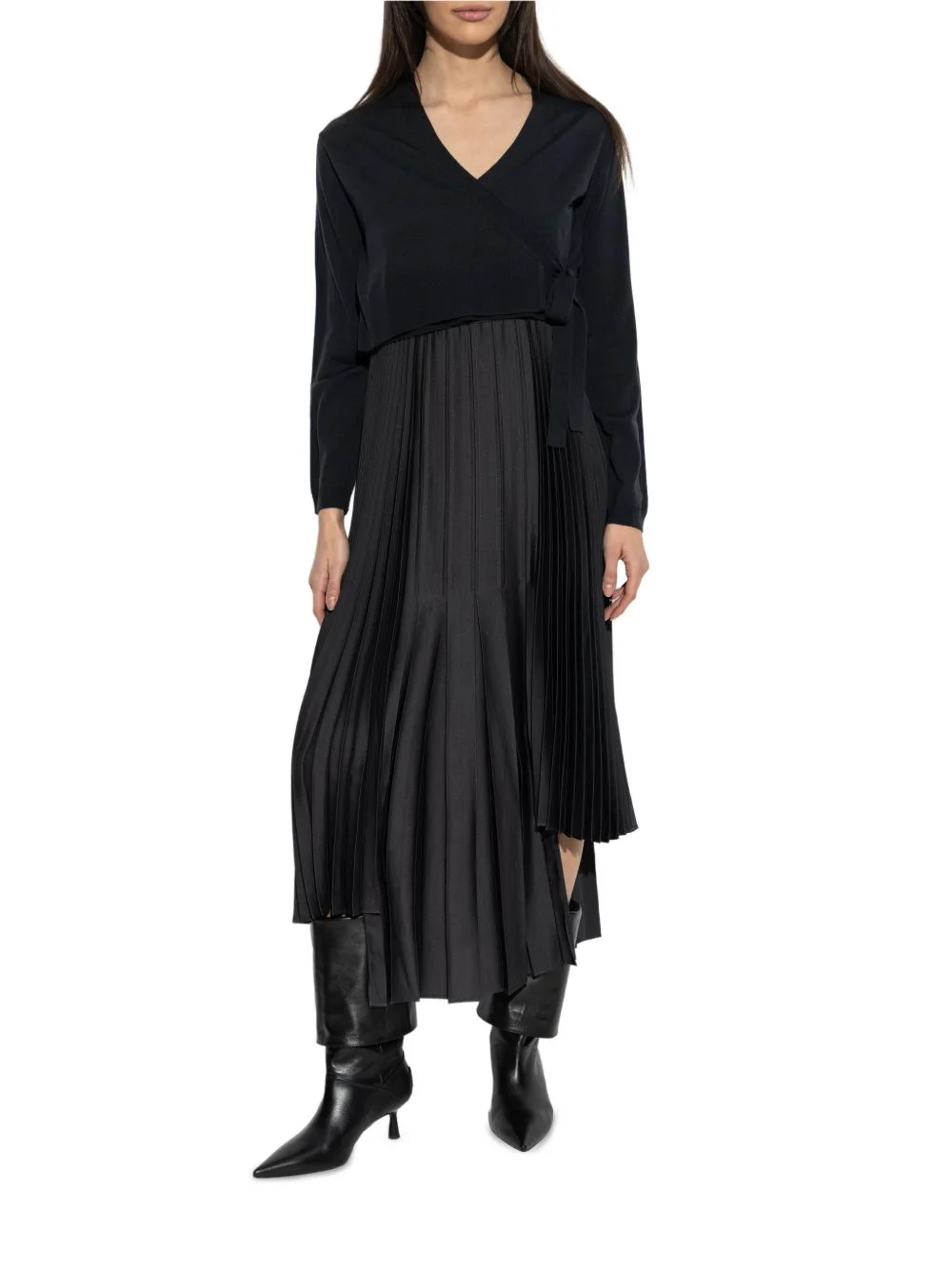 Lucille pleated asymmetric dress - 1
