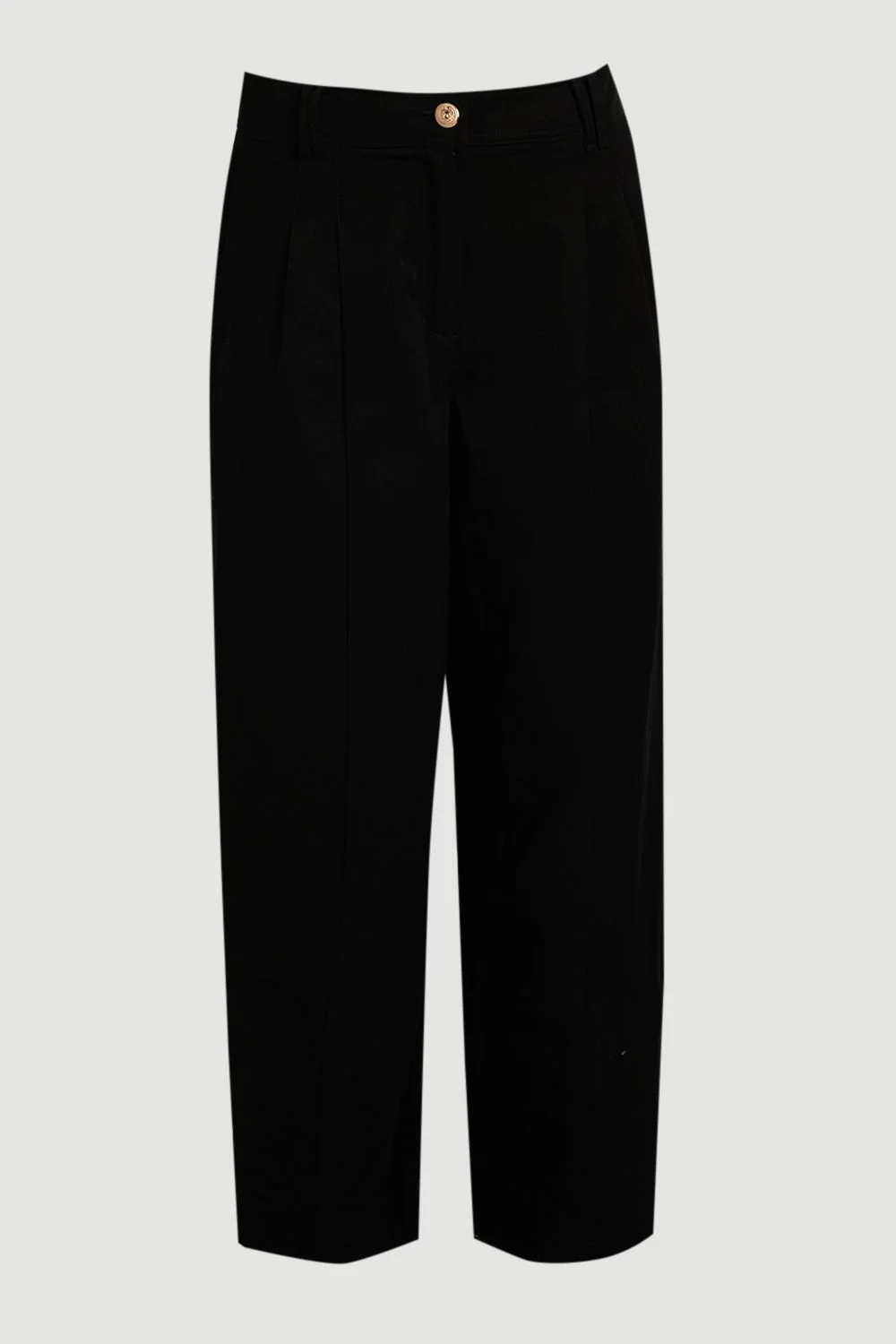 Cotton Utility Button Detail Barrel Leg Trouser - 1