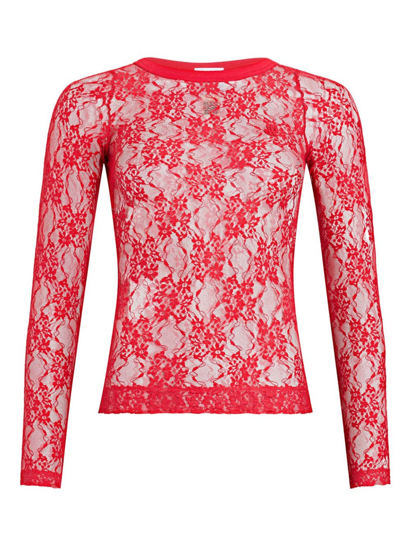 floral-pattern lace tank top 1