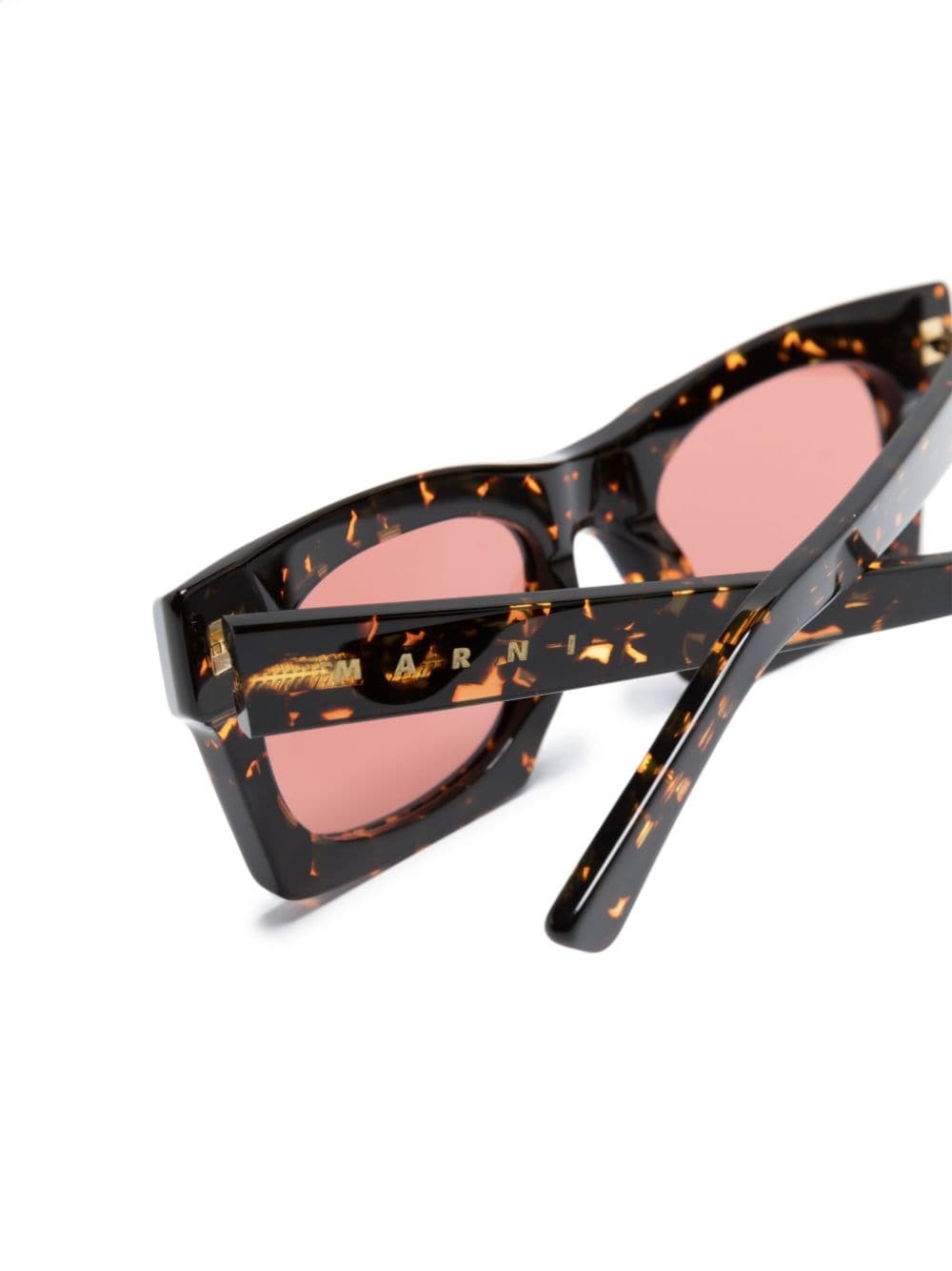 tortoiseshell-effect square-frame sunglasses - 3