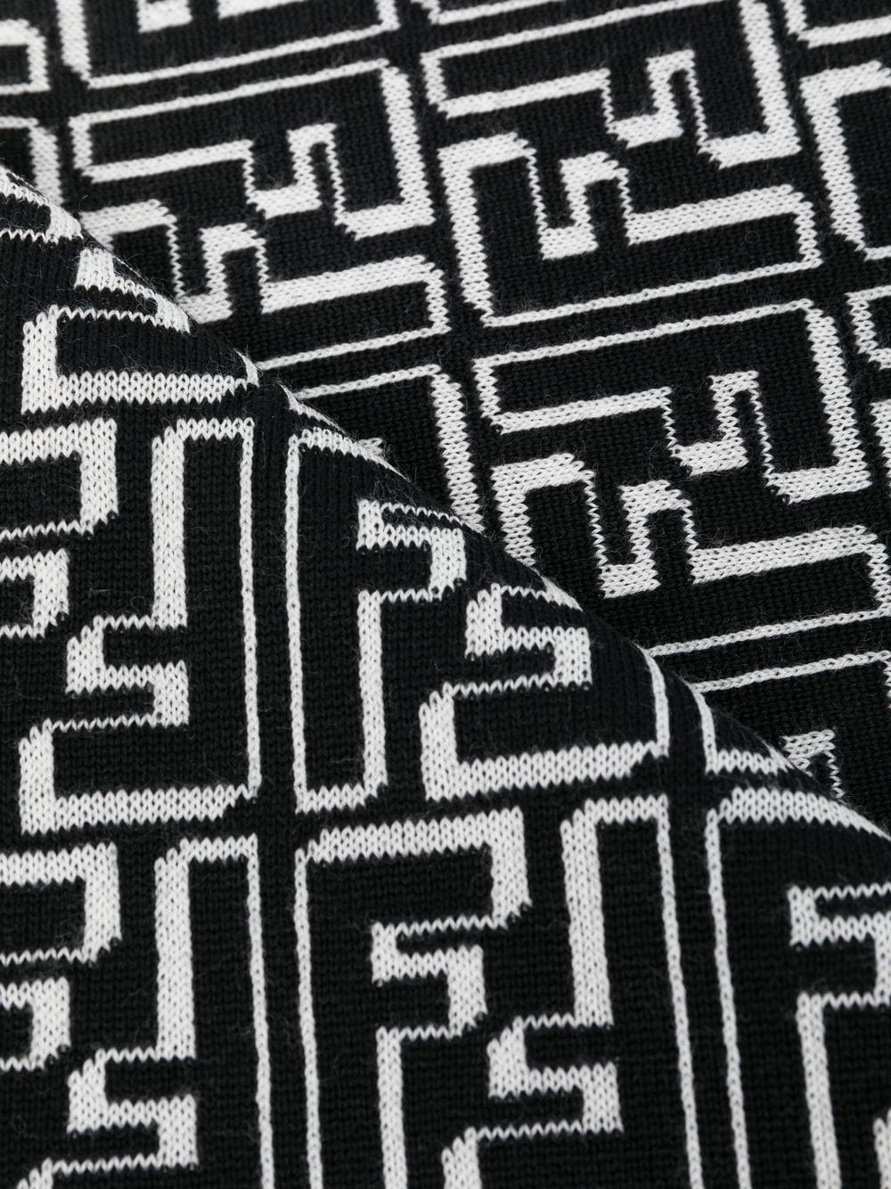 logo-print virgin-wool scarf - 6