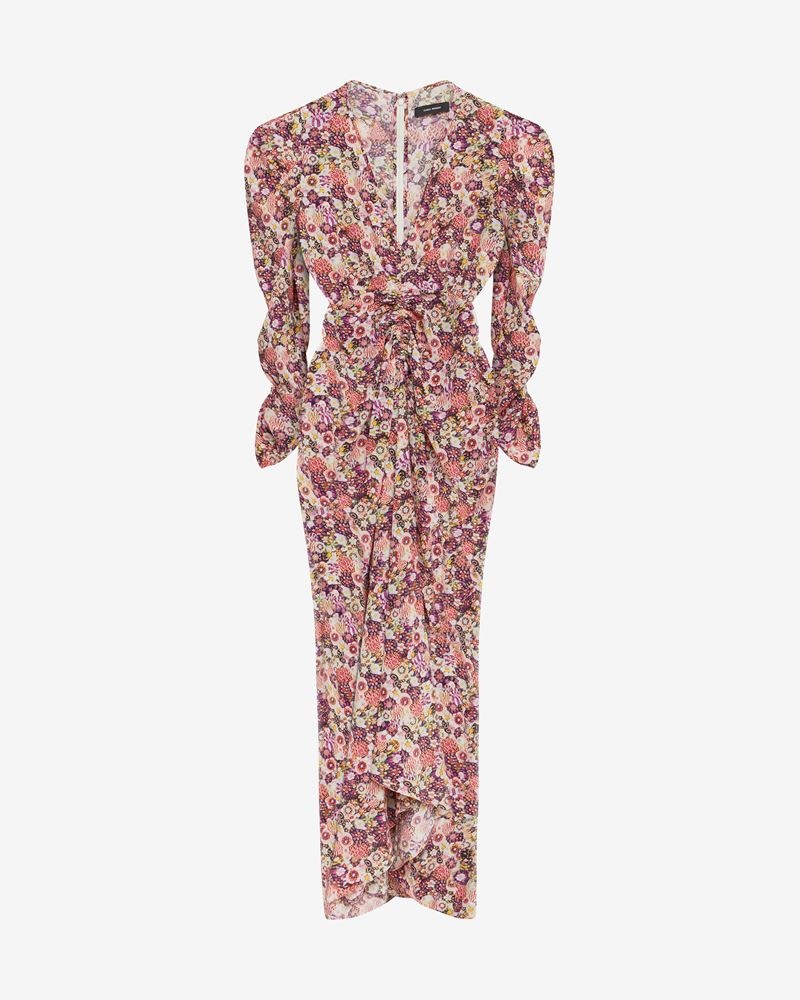 ALBINI FLORAL SILK LONG DRESS - 2