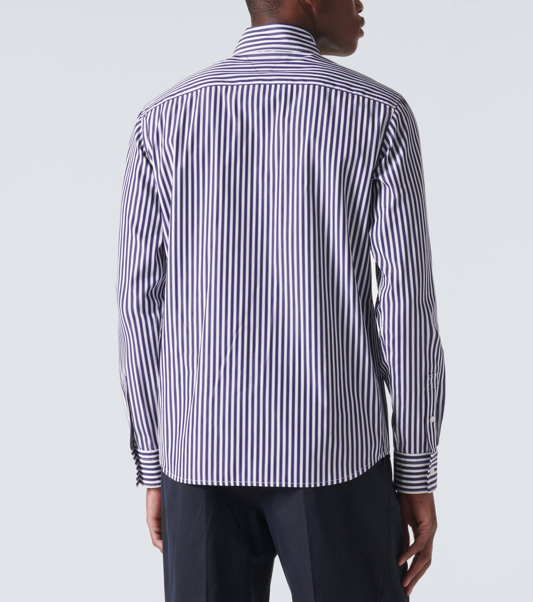 Striped cotton poplin shirt - 4