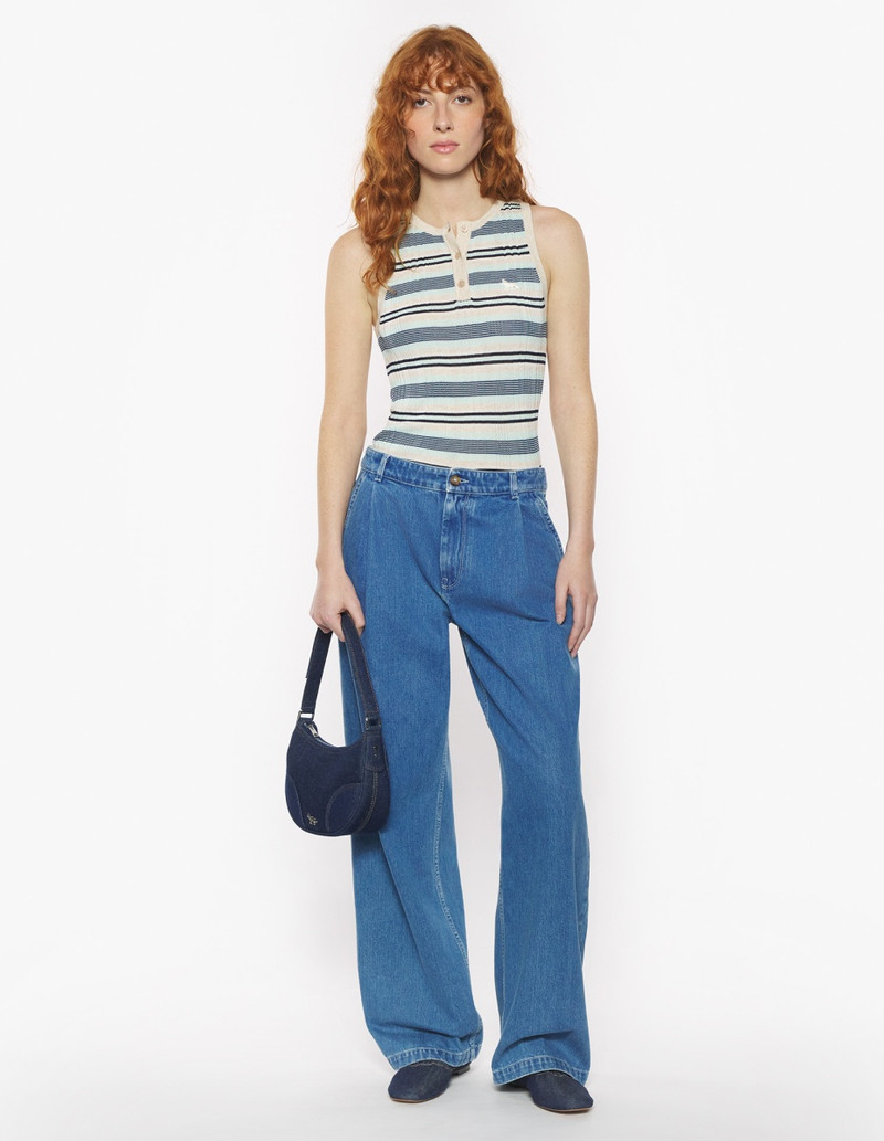 Maison Kitsuné PLEATED DENIM PANTS outlook