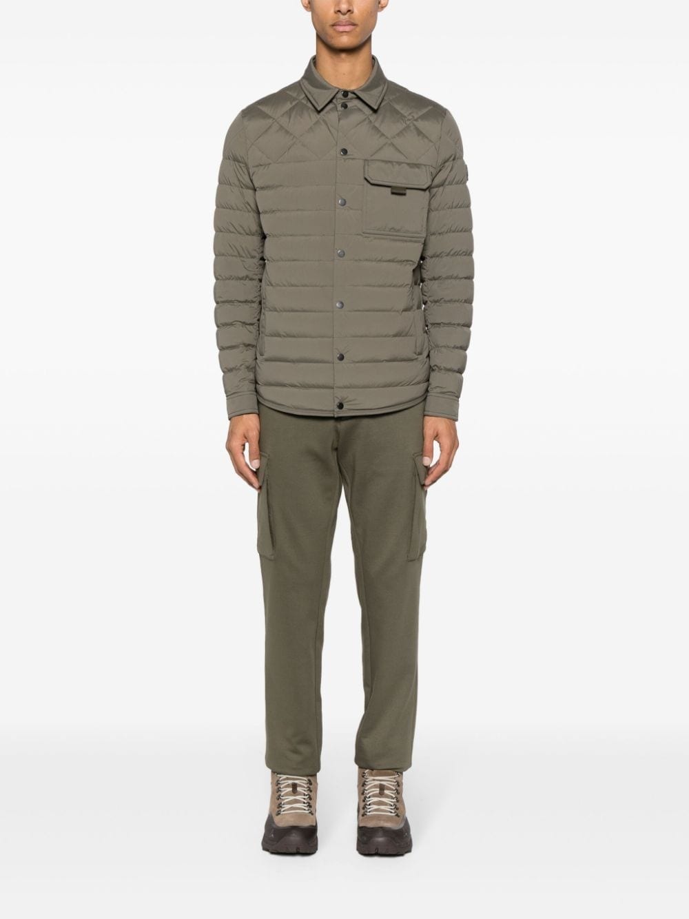 high-waist tapered cargo trousers - 2