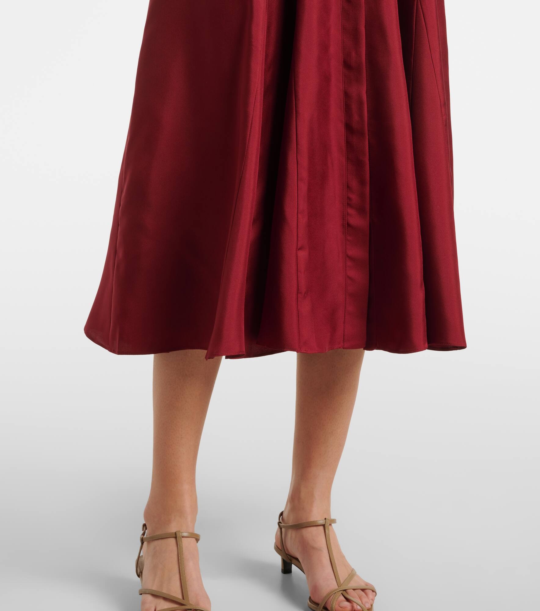 Riko belted silk twill shirt dress - 6