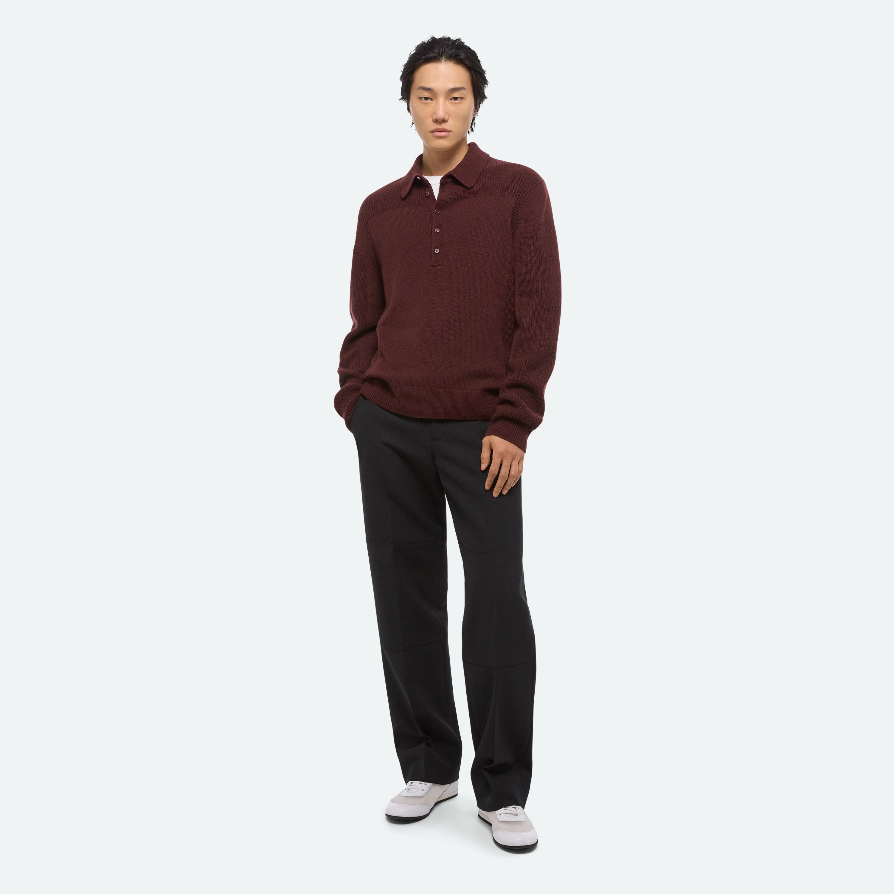 BLOCK POLO SWEATER - 2
