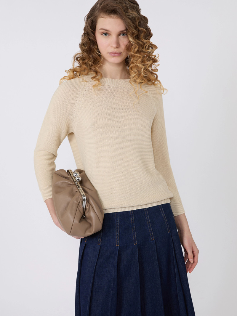 AERE Cotton sweater - ECRU 5