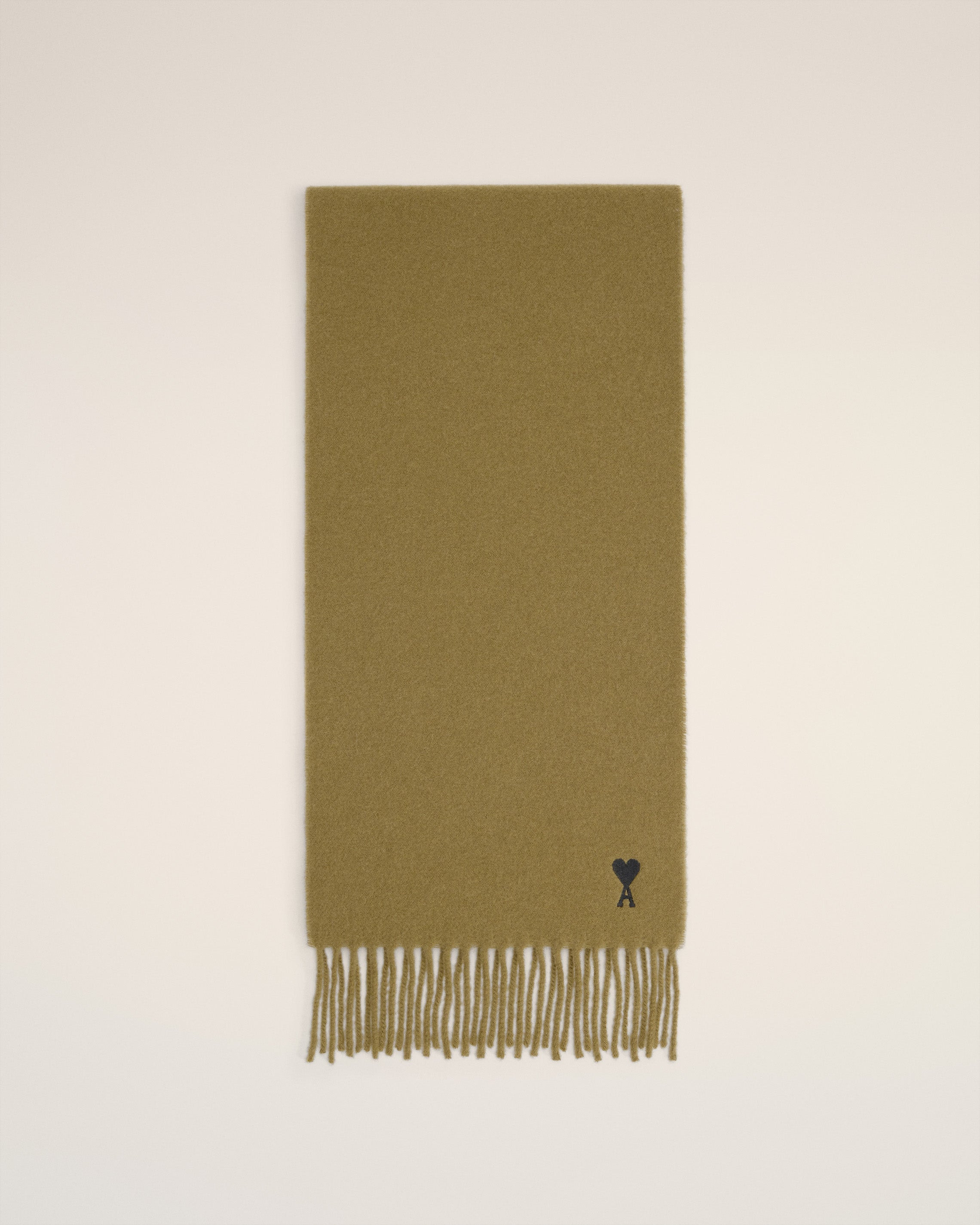 GREEN WOOL  AMI DE COEUR SCARF - 1