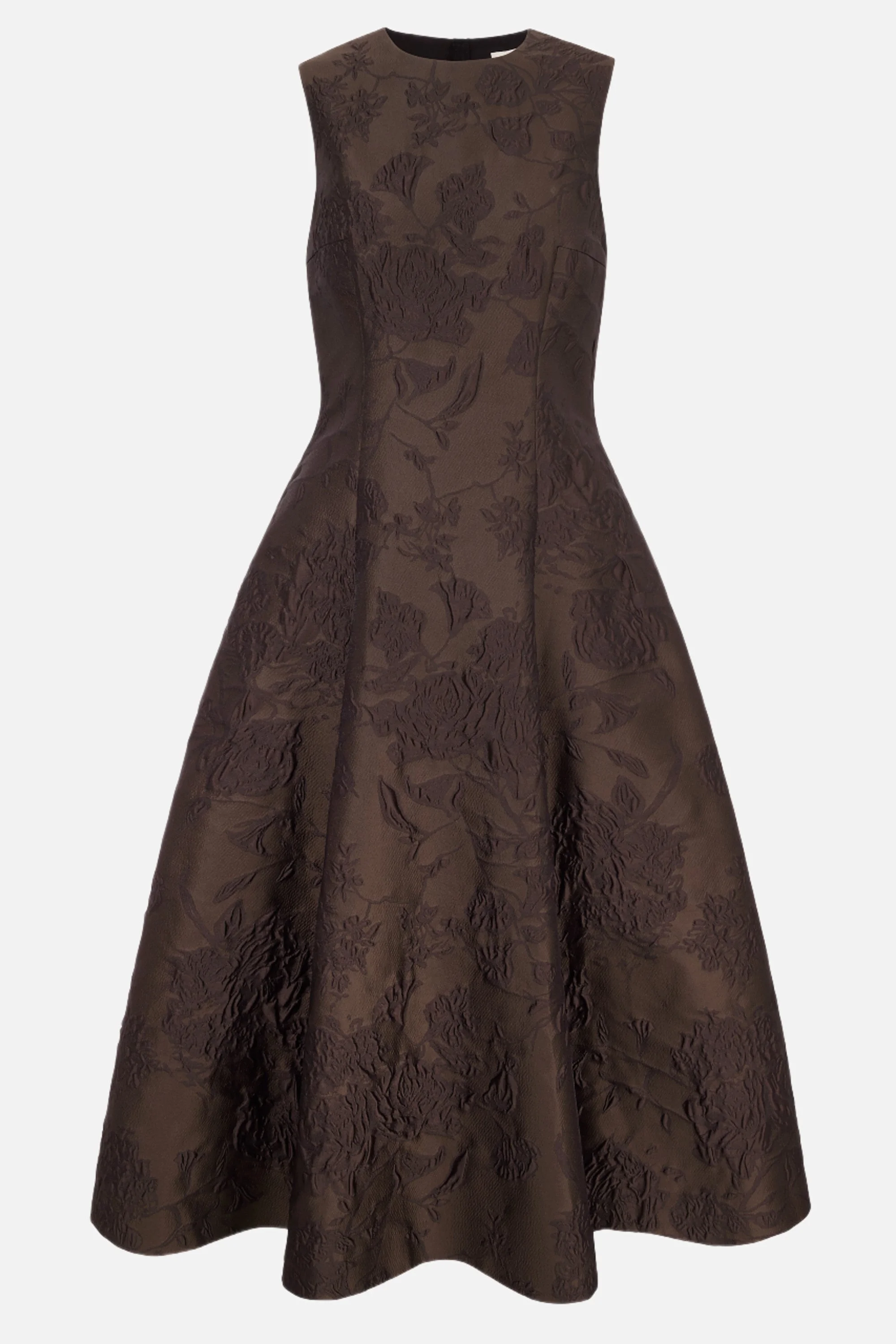 Mara Dress in Brown Graphic Floral - 1