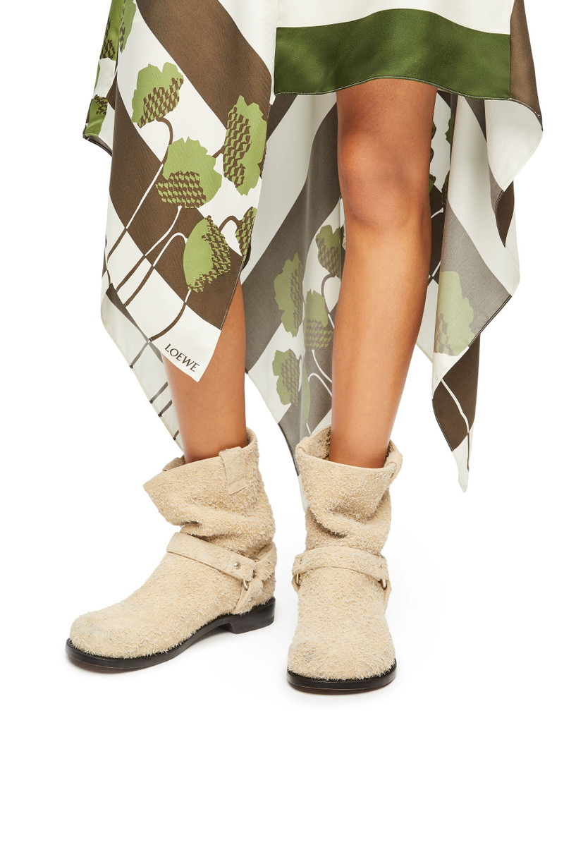 Loewe Campo Biker boot in brushed suede outlook