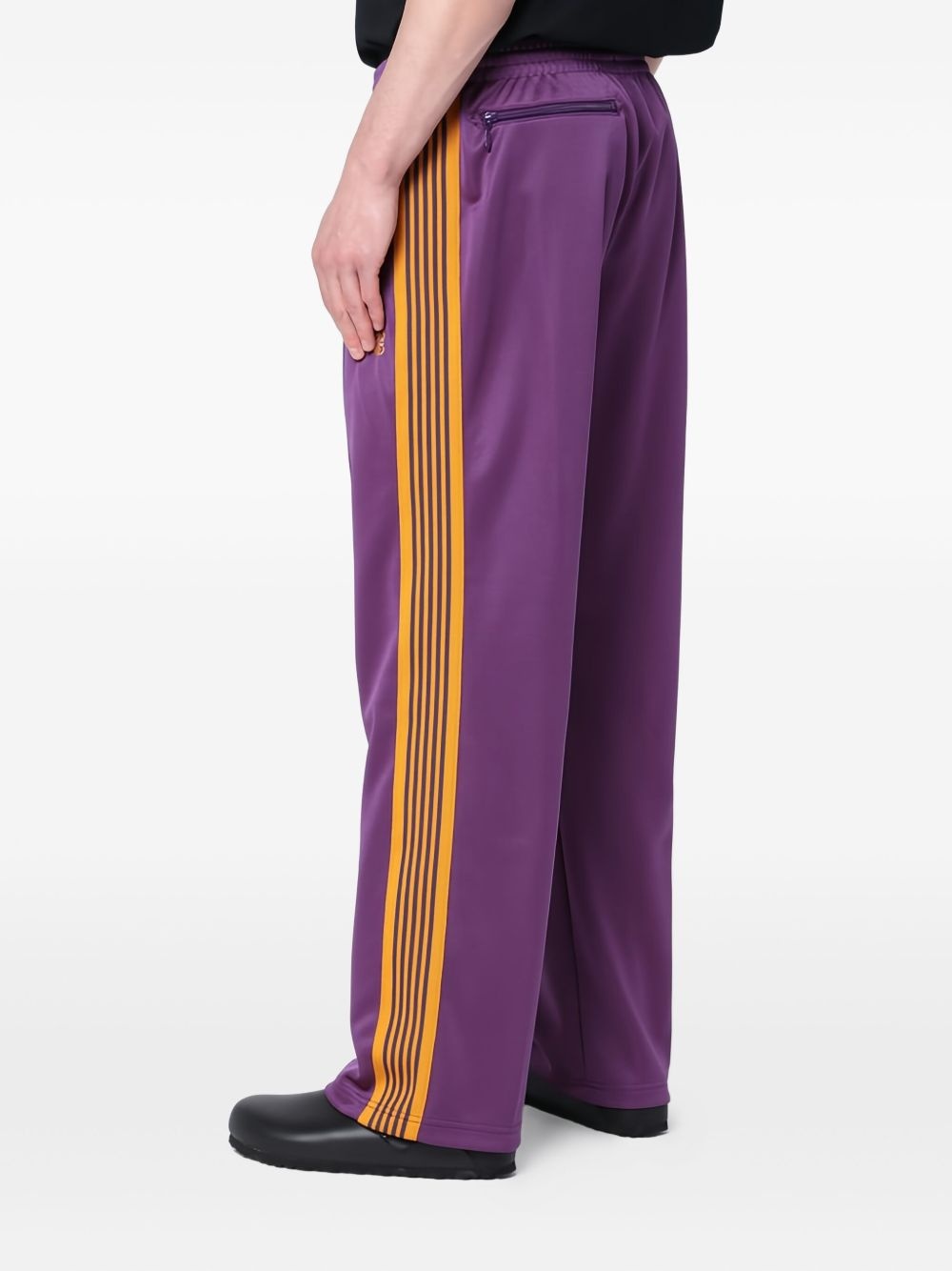 butterfly-embroidered track pants - 4
