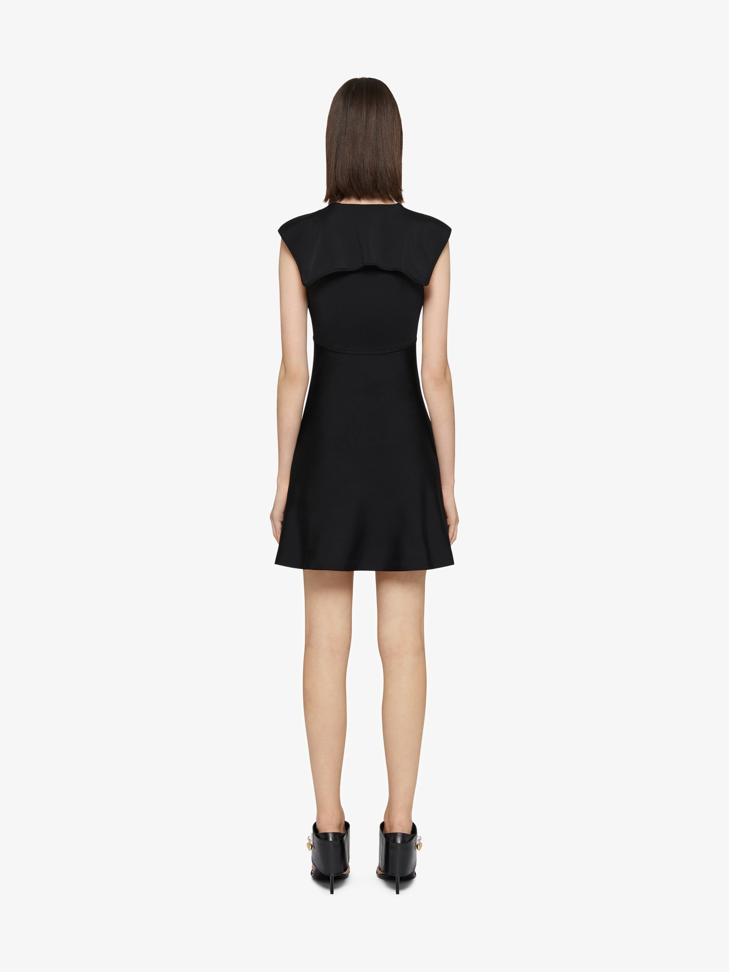 SAILOR COLLAR DRESS IN KNIT WITH 4G LIQUID DETAIL - 3