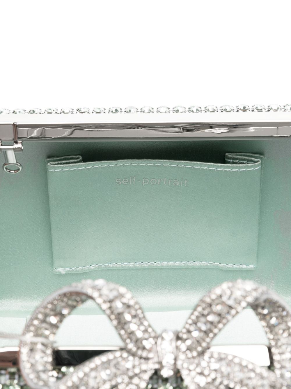 crystal-embellished clutch bag - 5