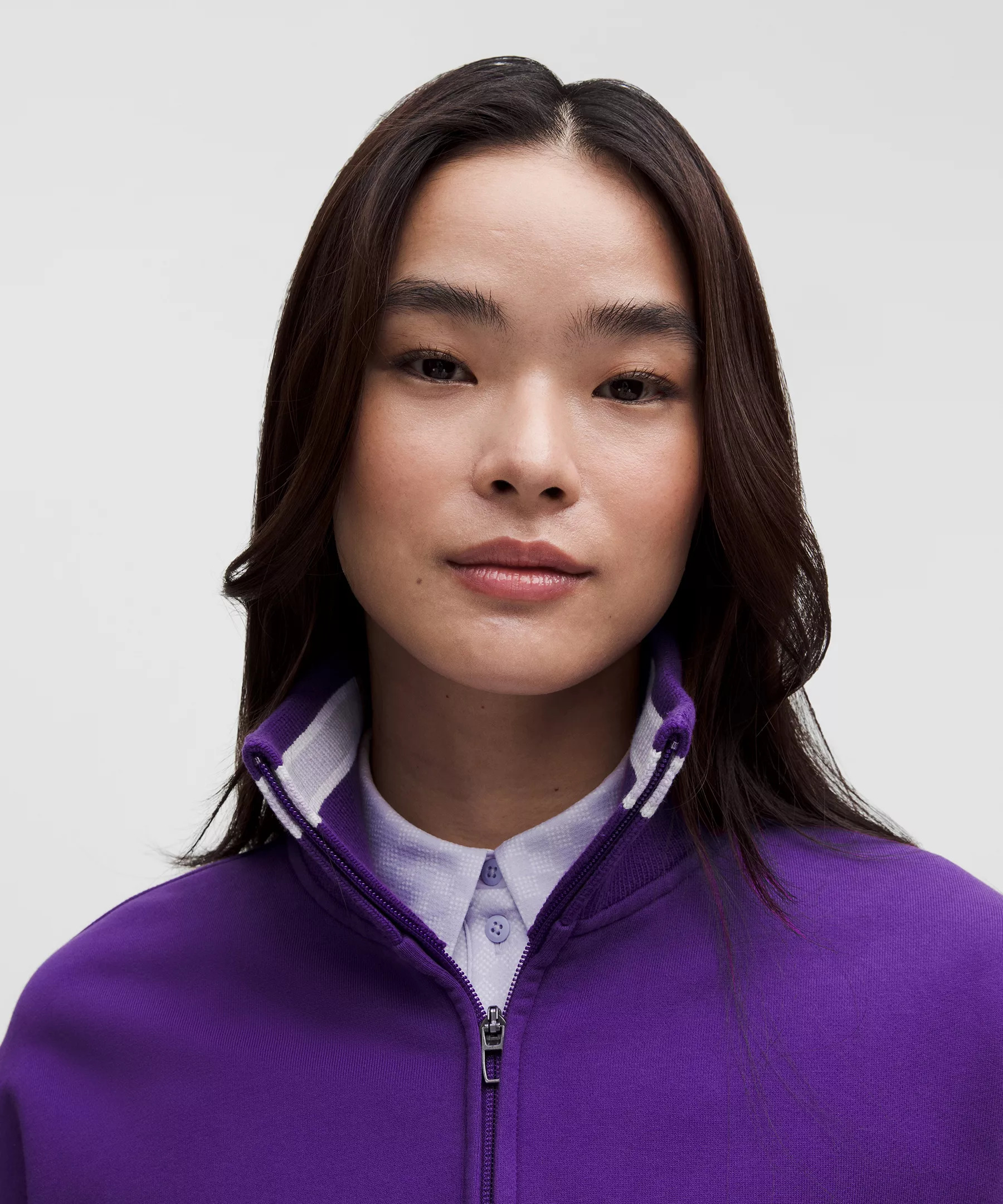 Perfectly Oversized Ringer Funnel-Neck Half Zip - 4
