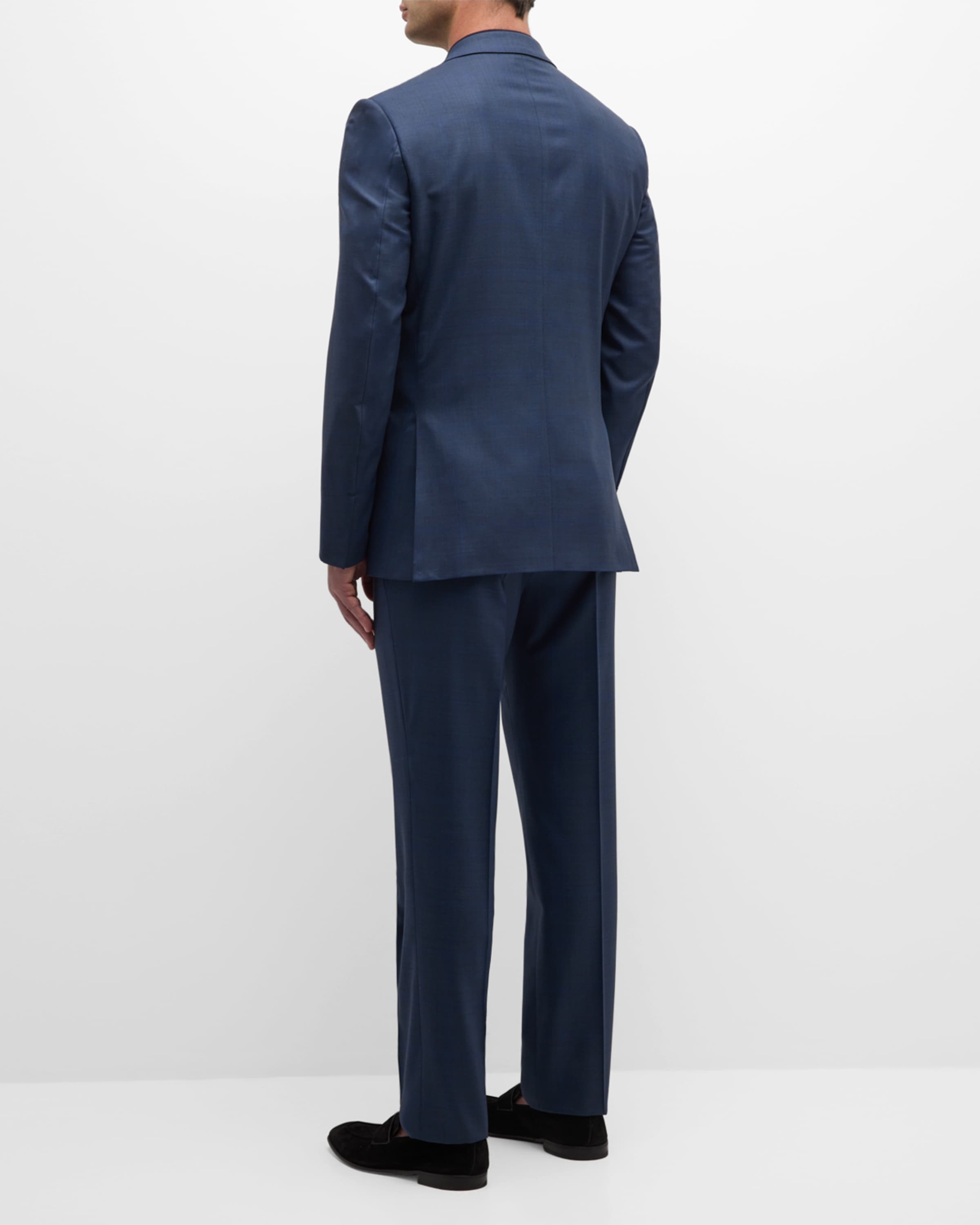 Men's Plaid 15milmil15 Wool Suit - 3