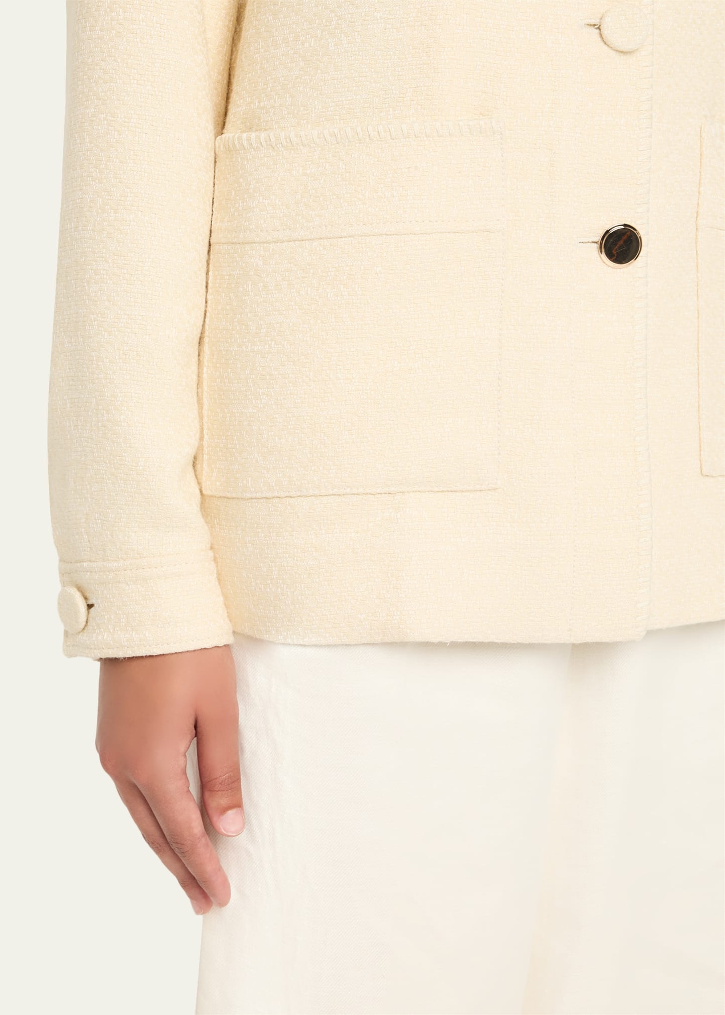 Ulu Silk Single-Breasted Chore Jacket - 5