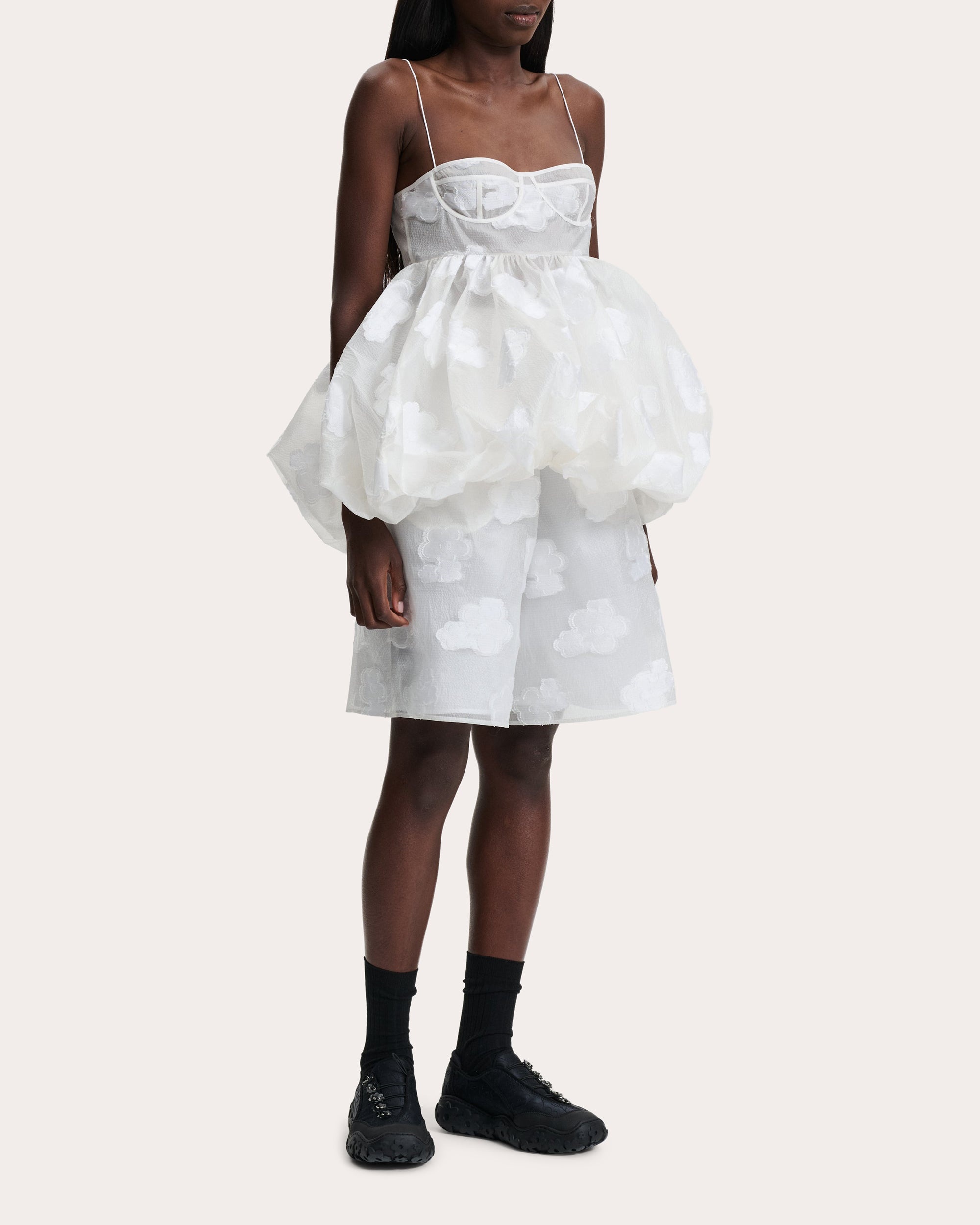 Anette Floral Kumo Fil-Coupé Bustier Peplum Top - 4