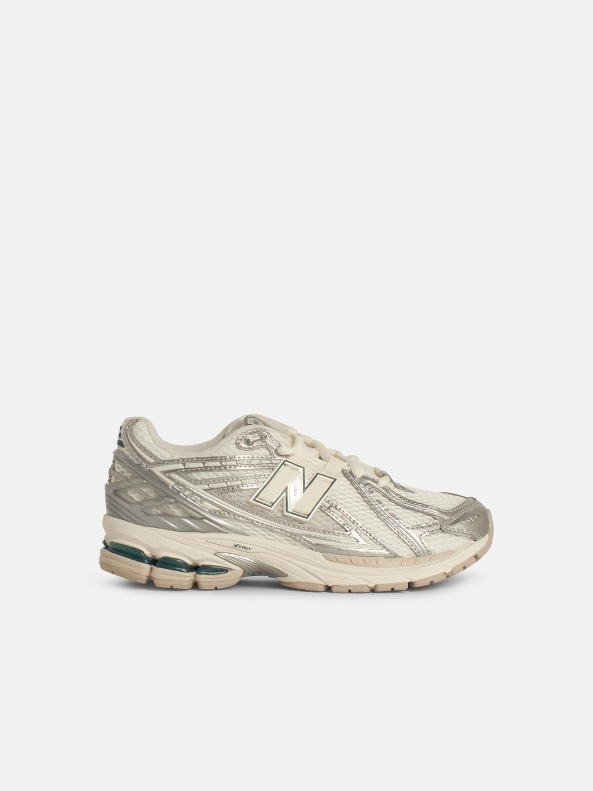 '1906R' SILVER LEATHER BLEND SNEAKERS - 1